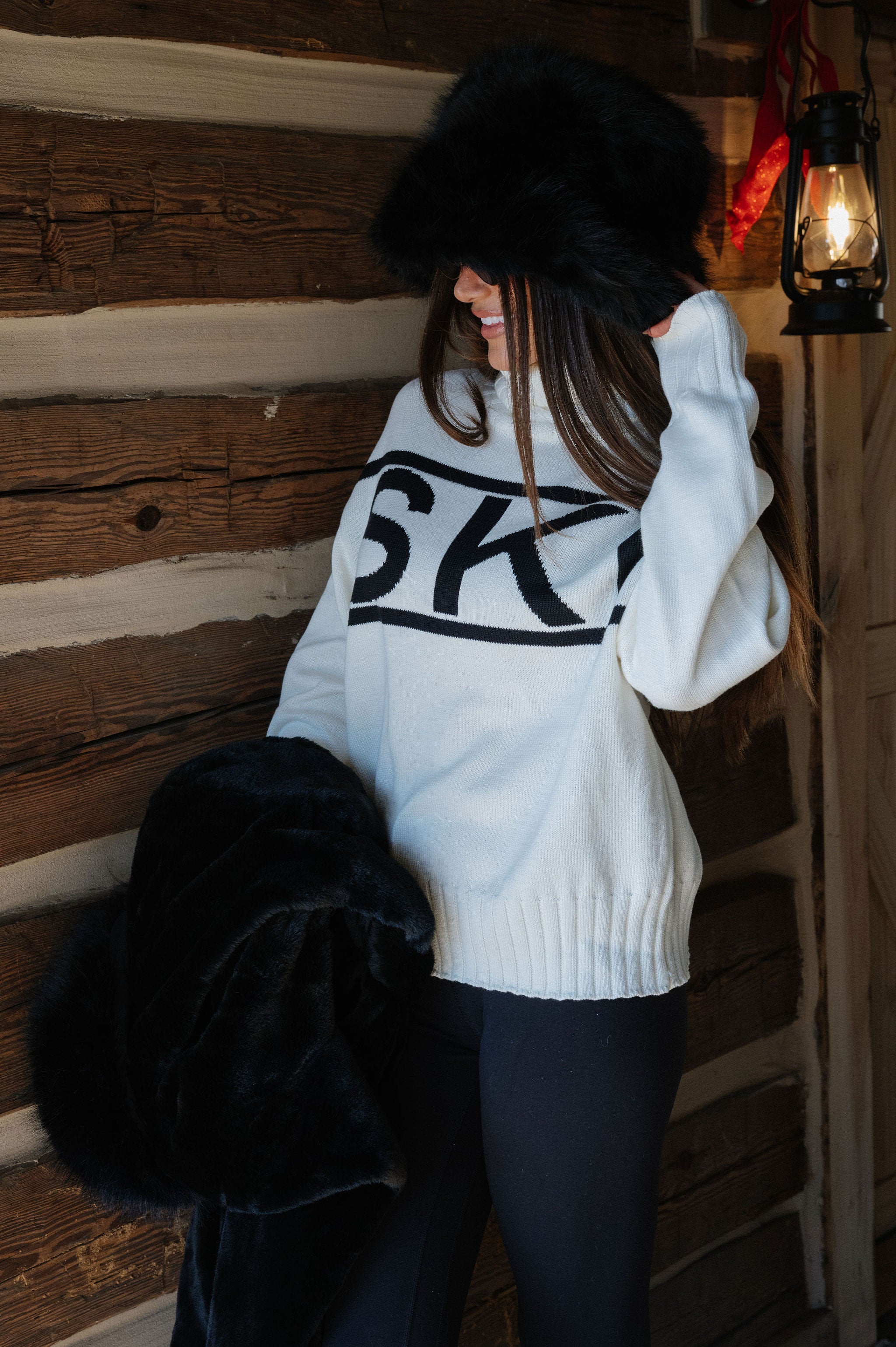 Ski Turtleneck Sweater-Off White