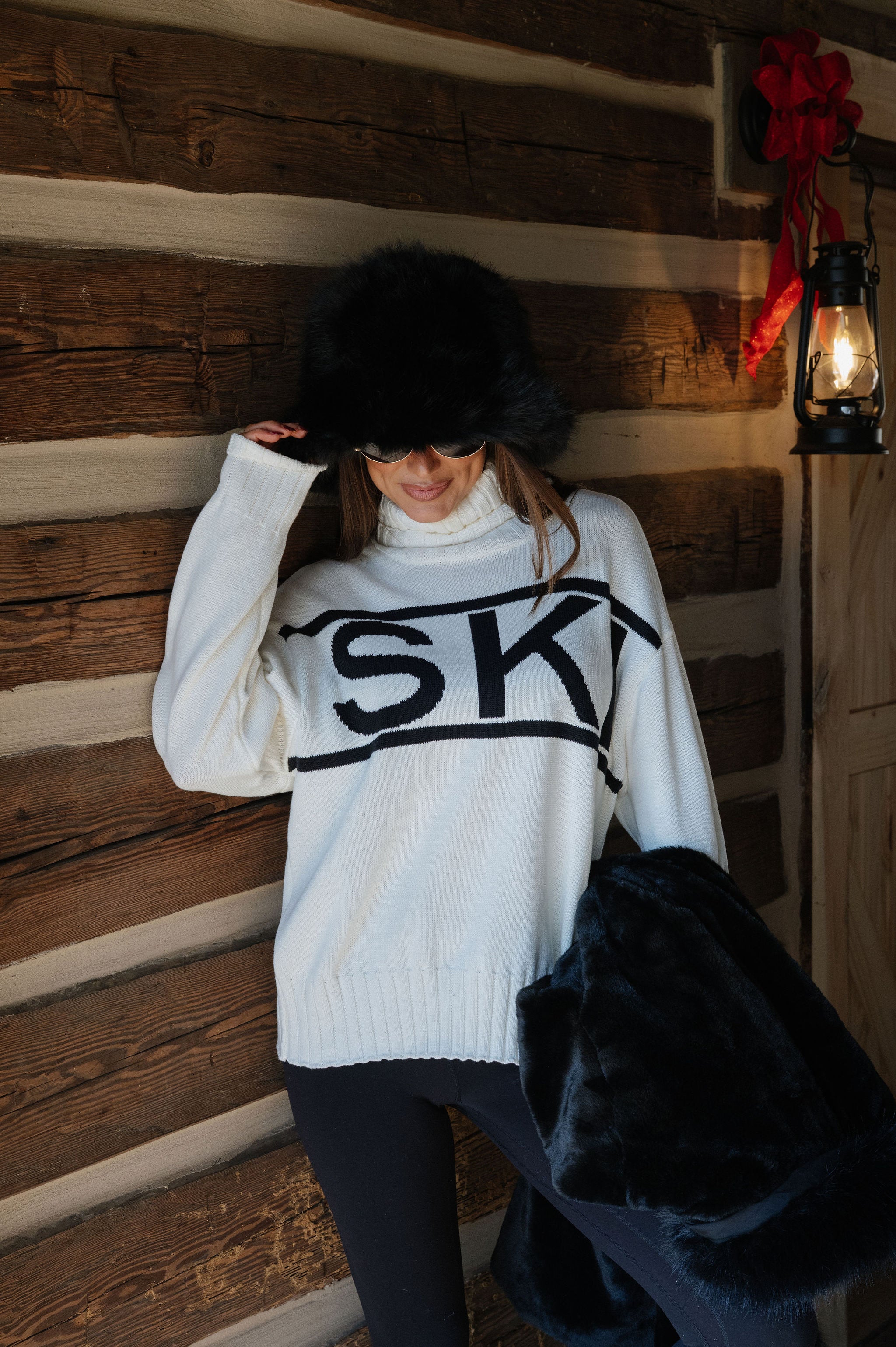 Ski Turtleneck Sweater-Off White