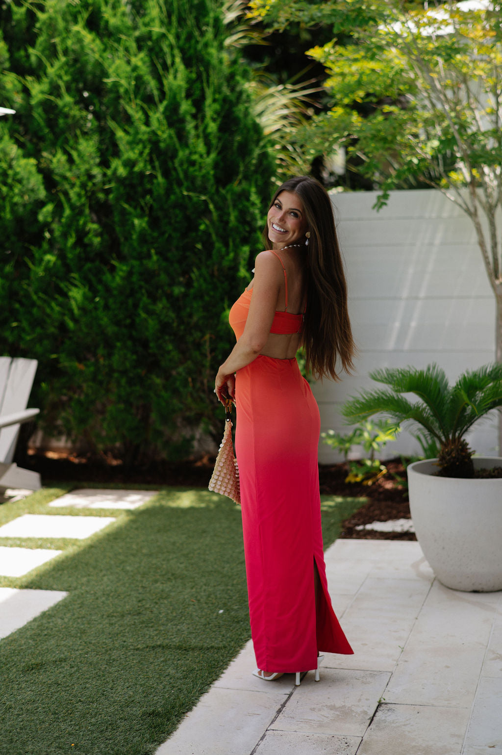 Sunset Mesh Ombre Dress