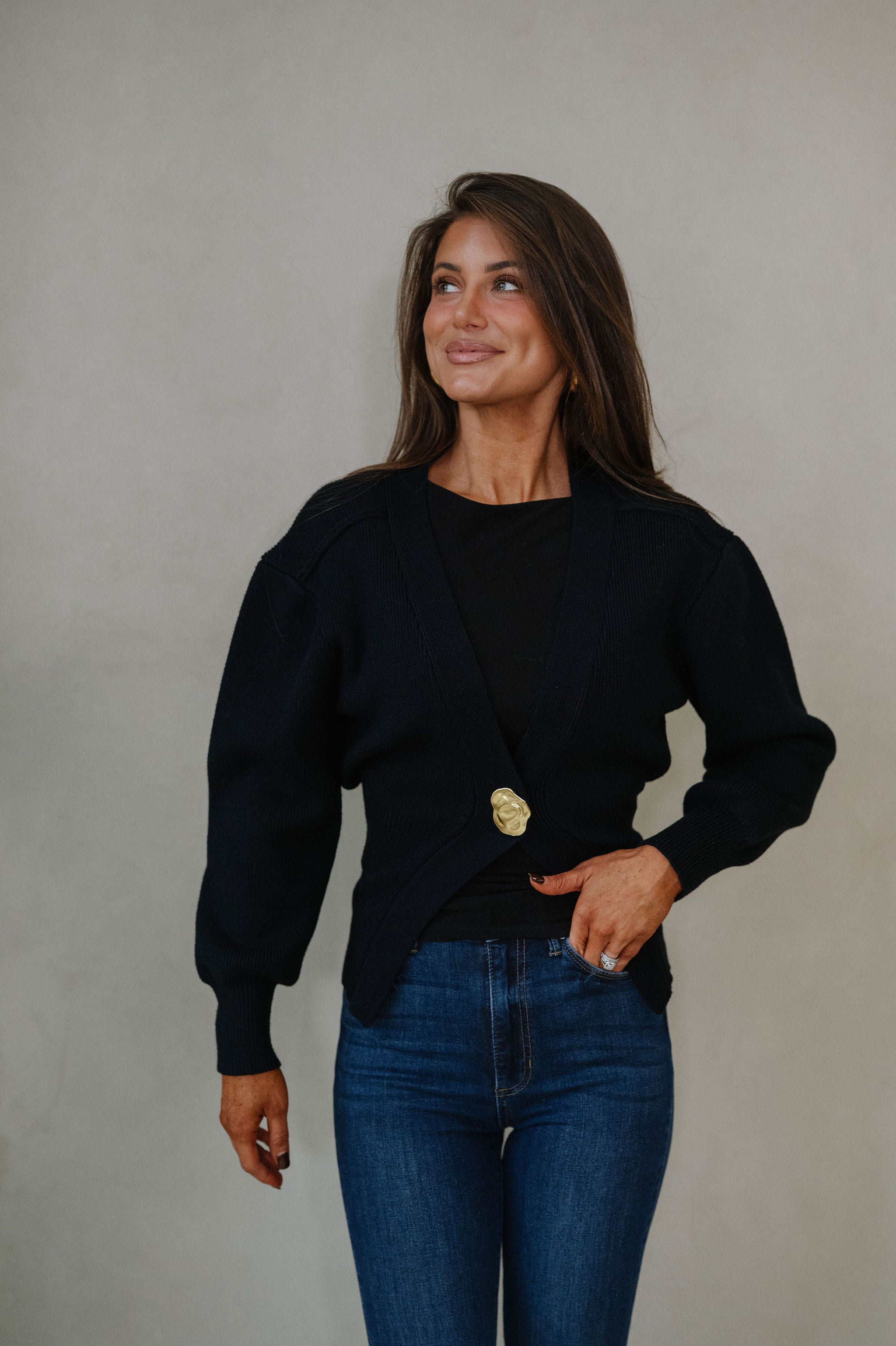 Lunden Cardigan-Black