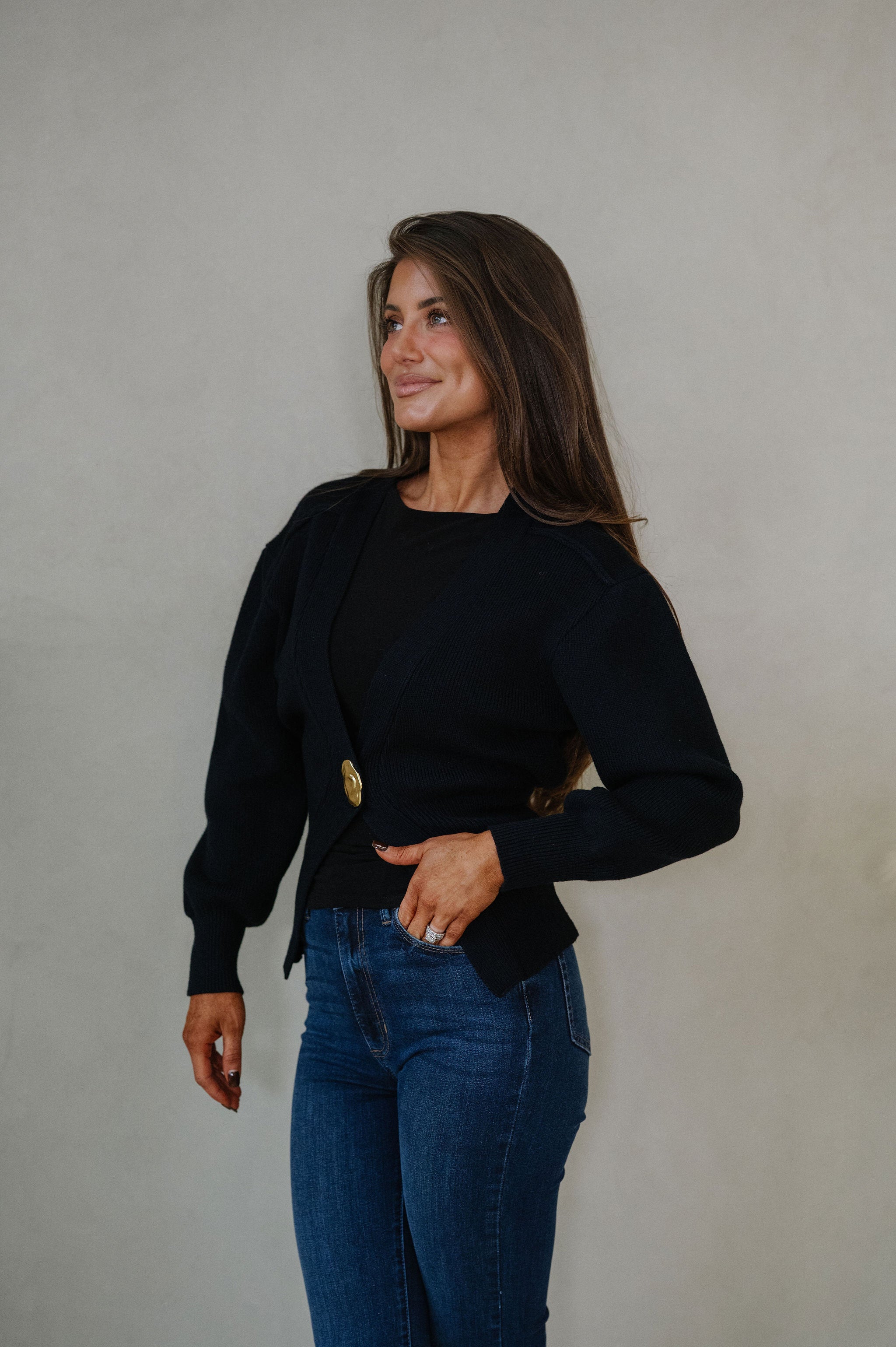 Lunden Cardigan-Black