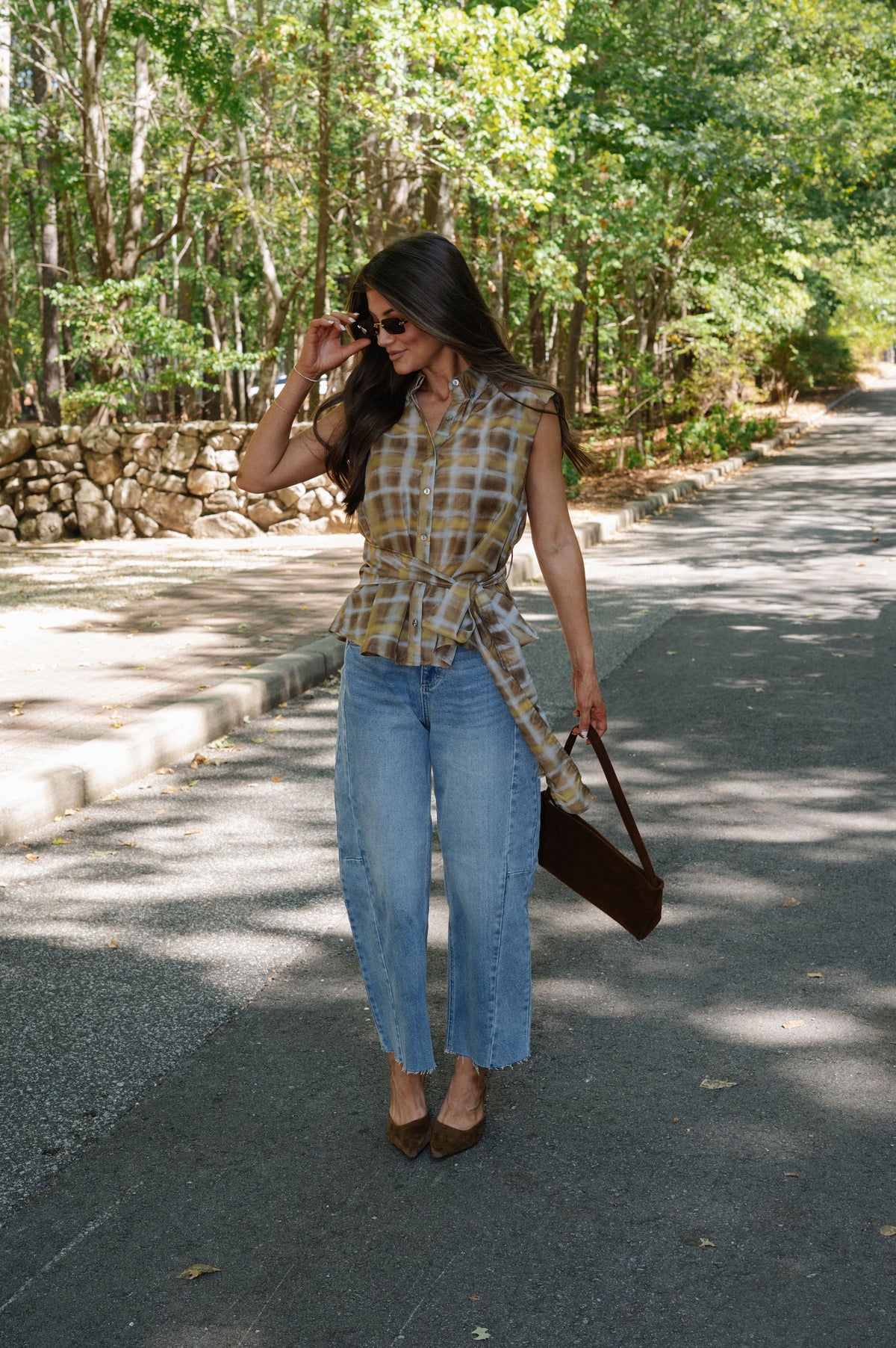 Dezzy Plaid Top
