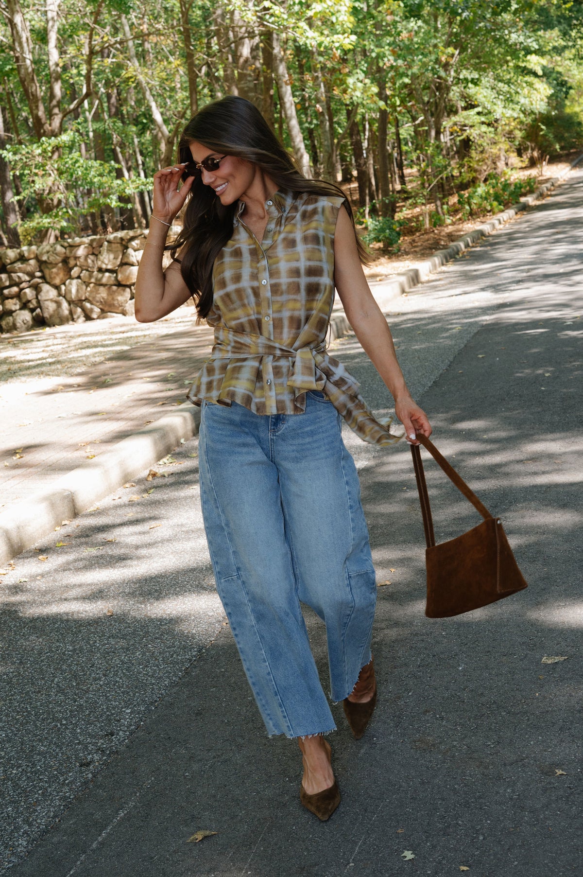 Dezzy Plaid Top