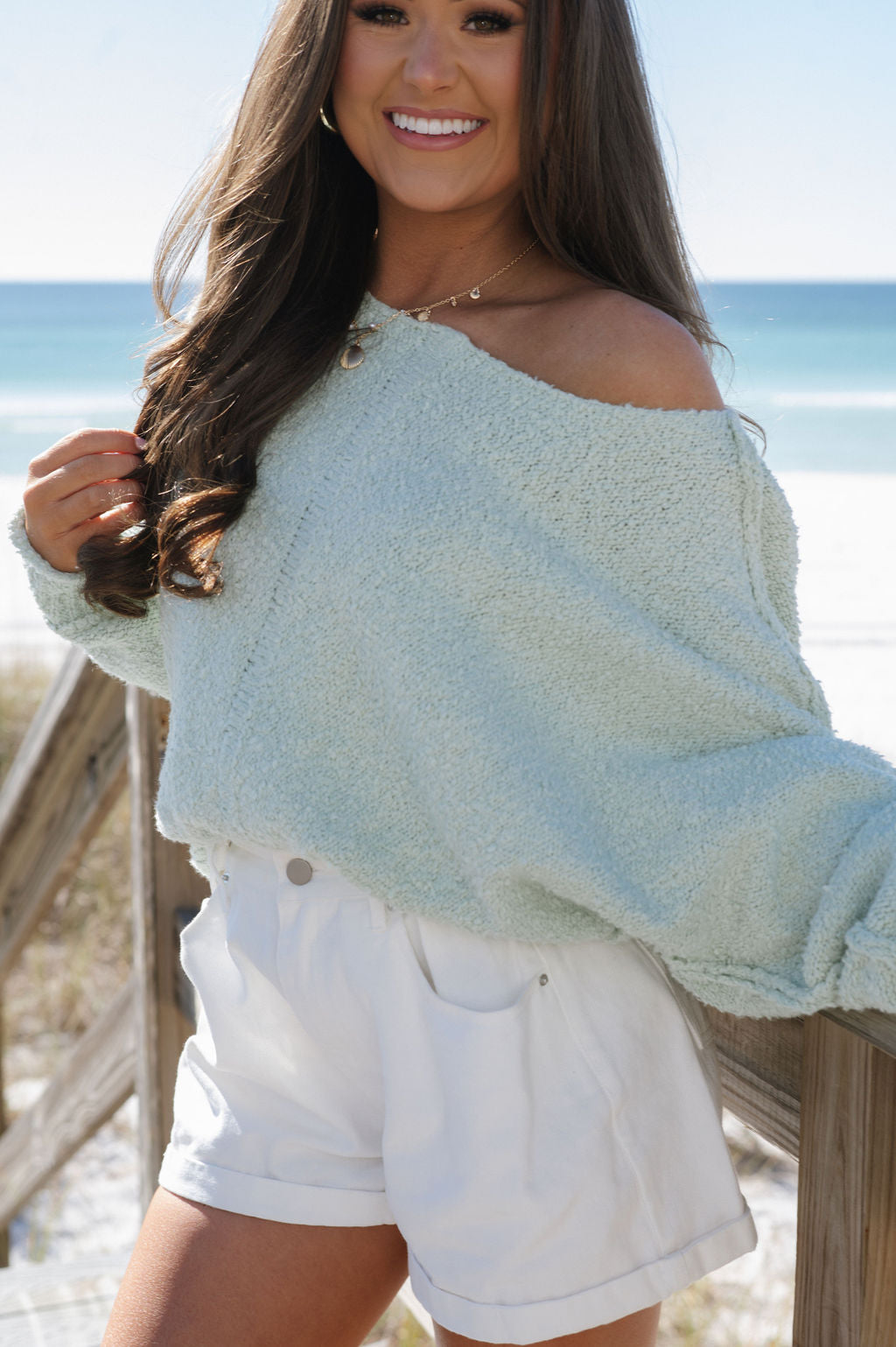 Reyes Sweater-Dusty Mint