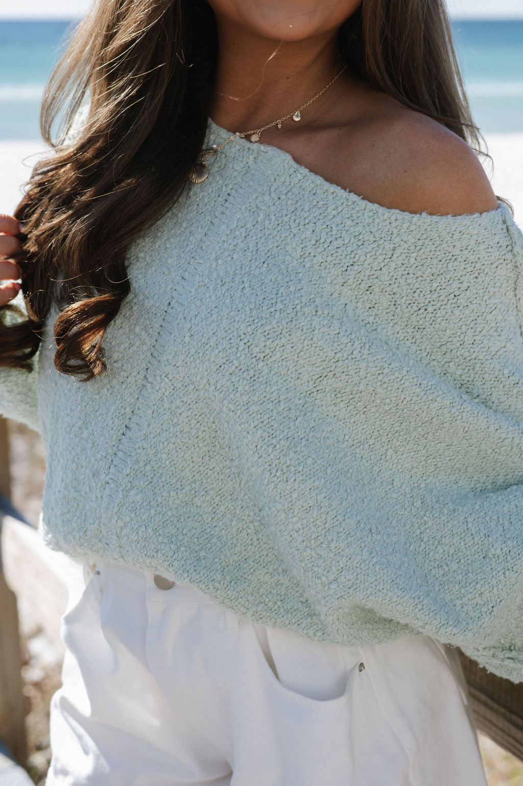 Reyes Sweater-Dusty Mint