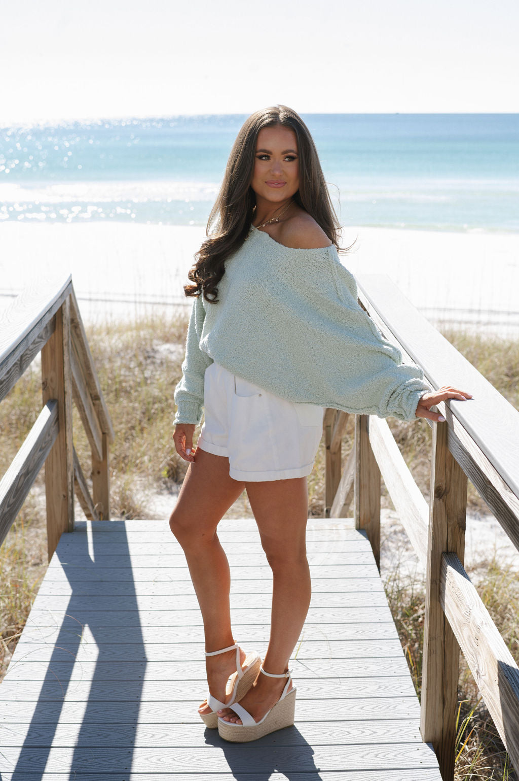 Reyes Sweater-Dusty Mint