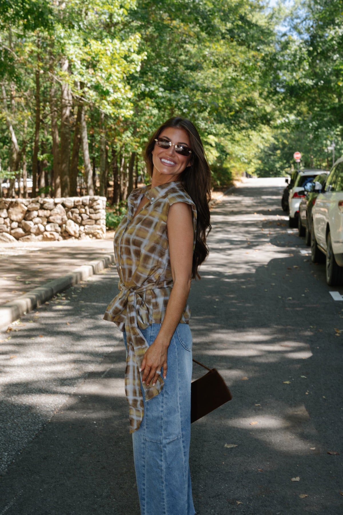 Dezzy Plaid Top