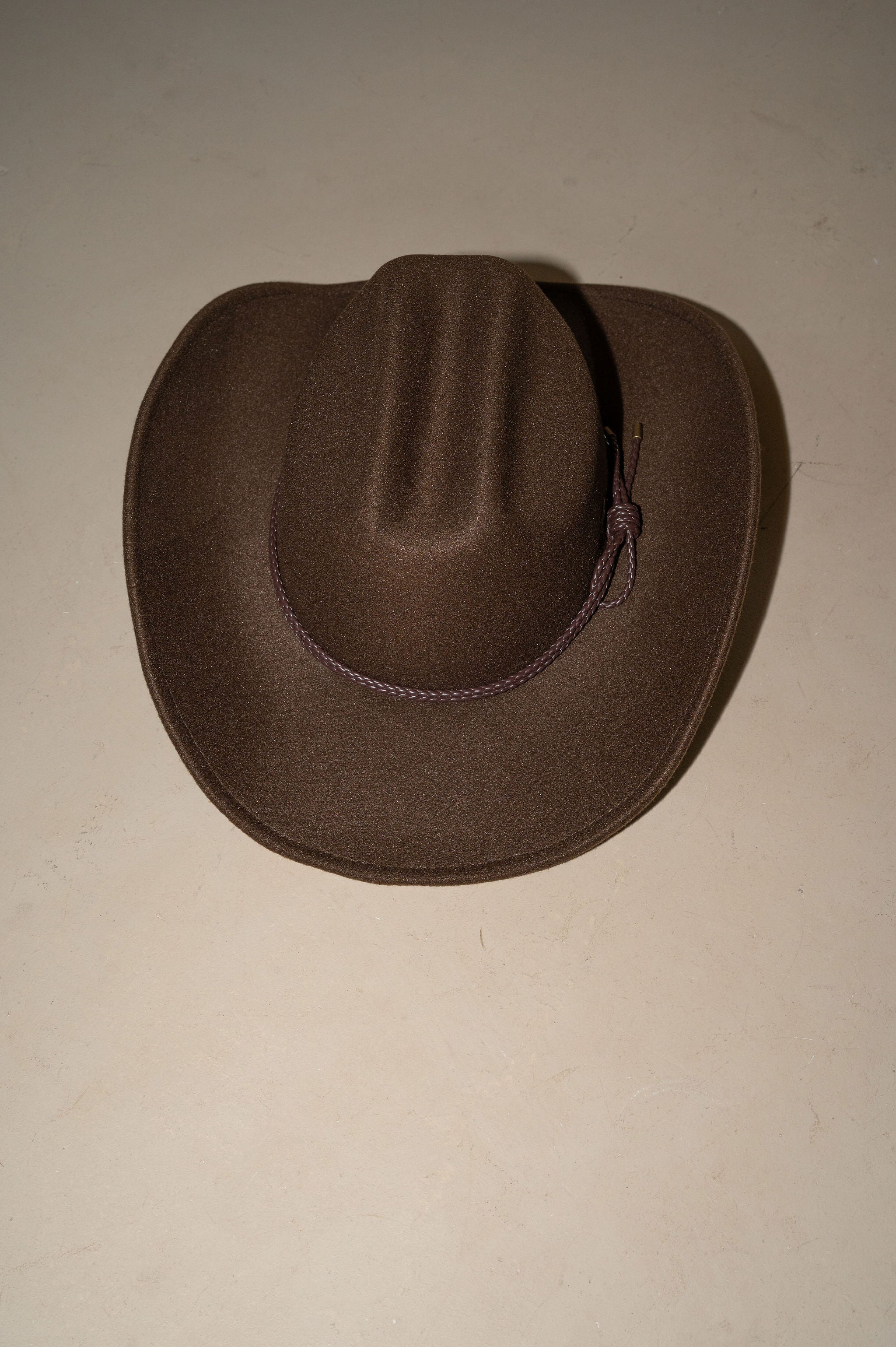 Leather Trim Band Cowboy Hat