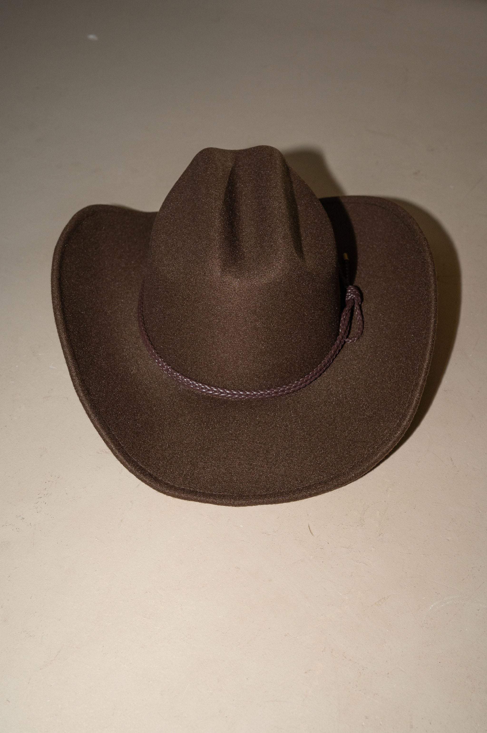 Leather Trim Band Cowboy Hat
