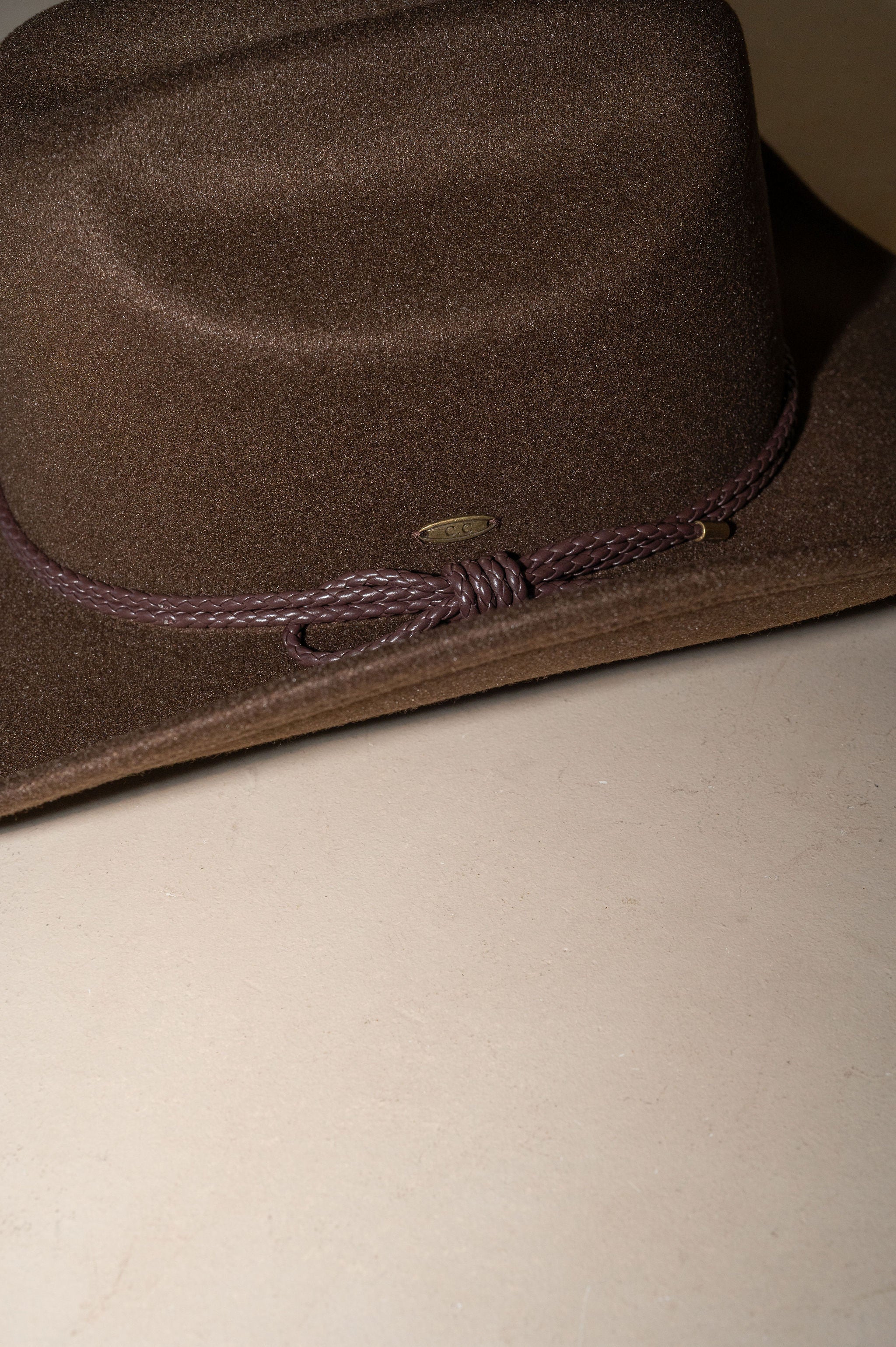 Leather Trim Band Cowboy Hat