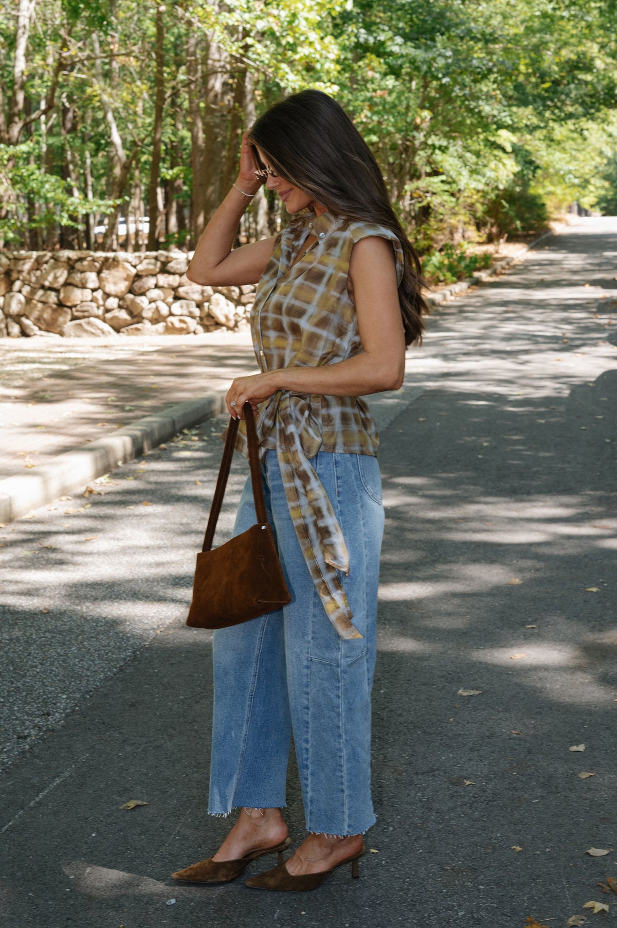 Dezzy Plaid Top