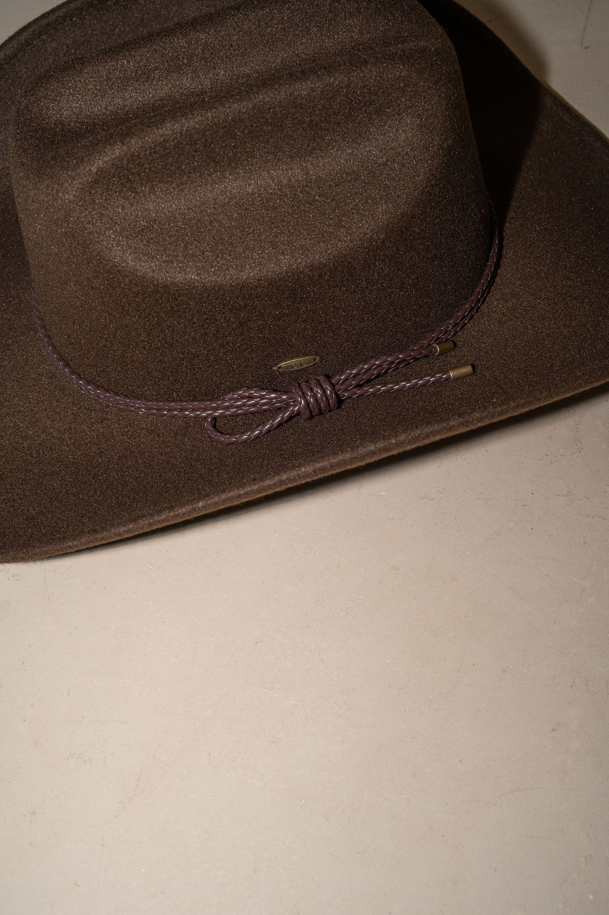 Leather Trim Band Cowboy Hat