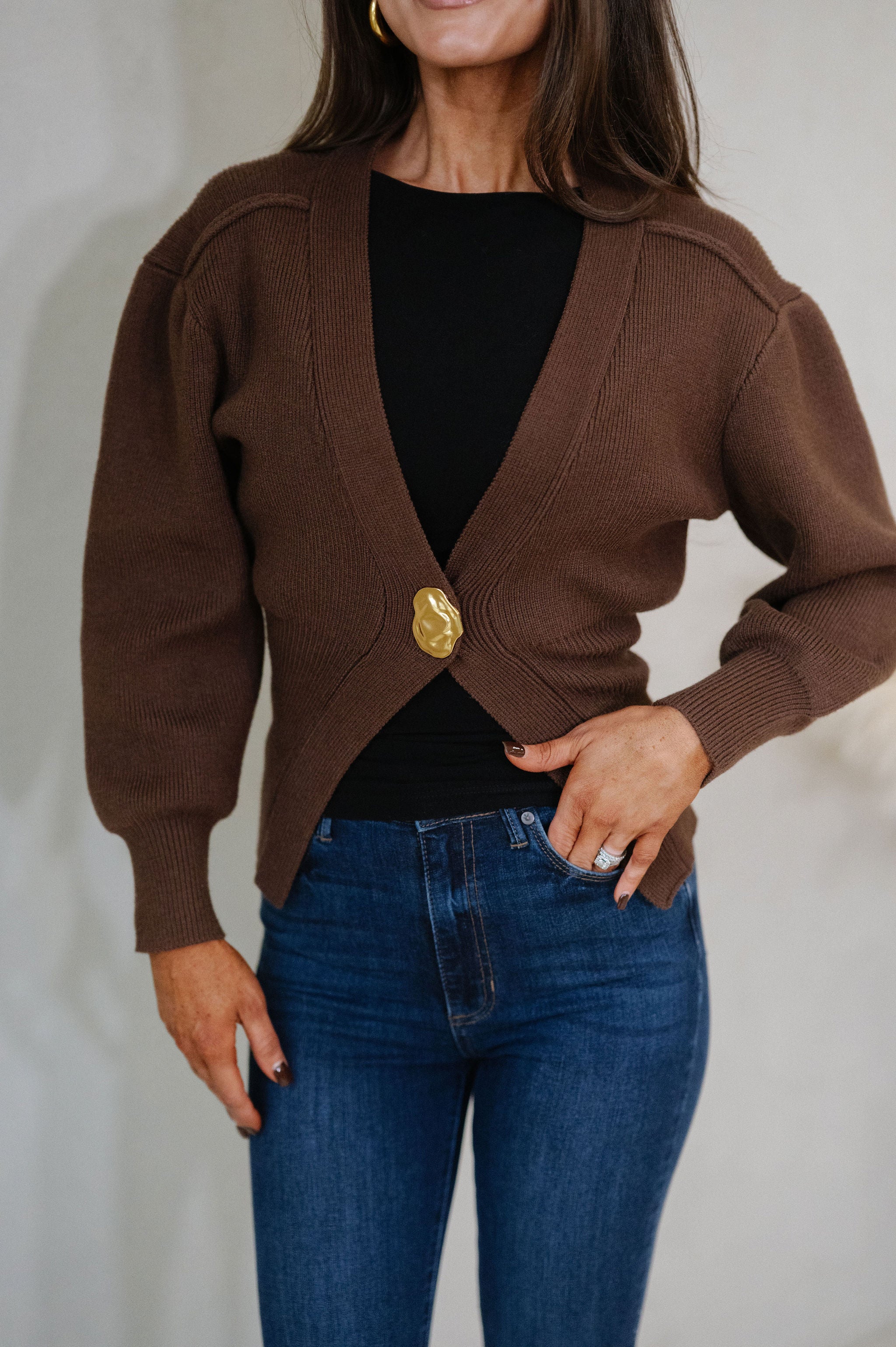 Lunden Cardigan-Brown