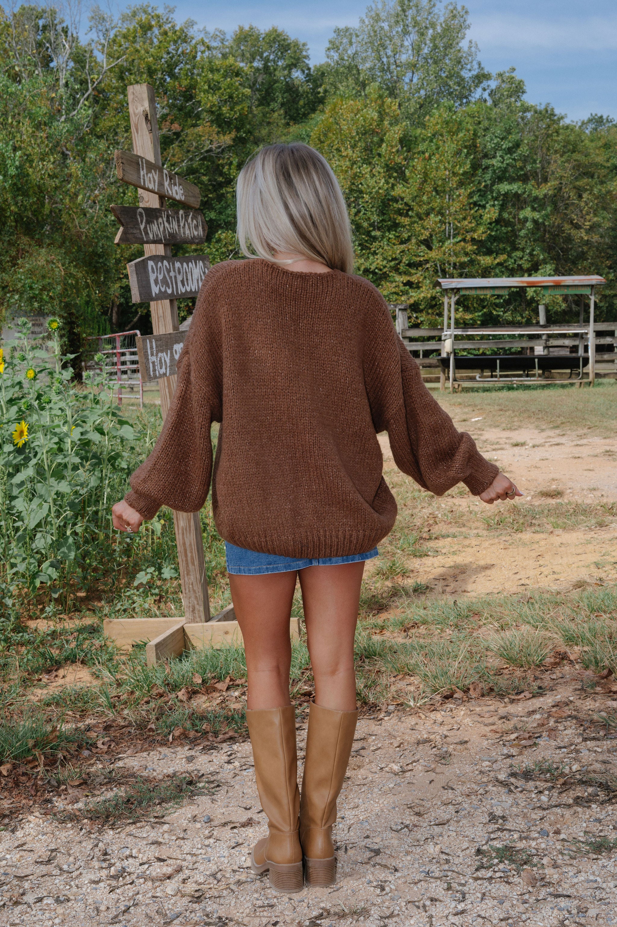 Huntley Tie Cardigan-Brown