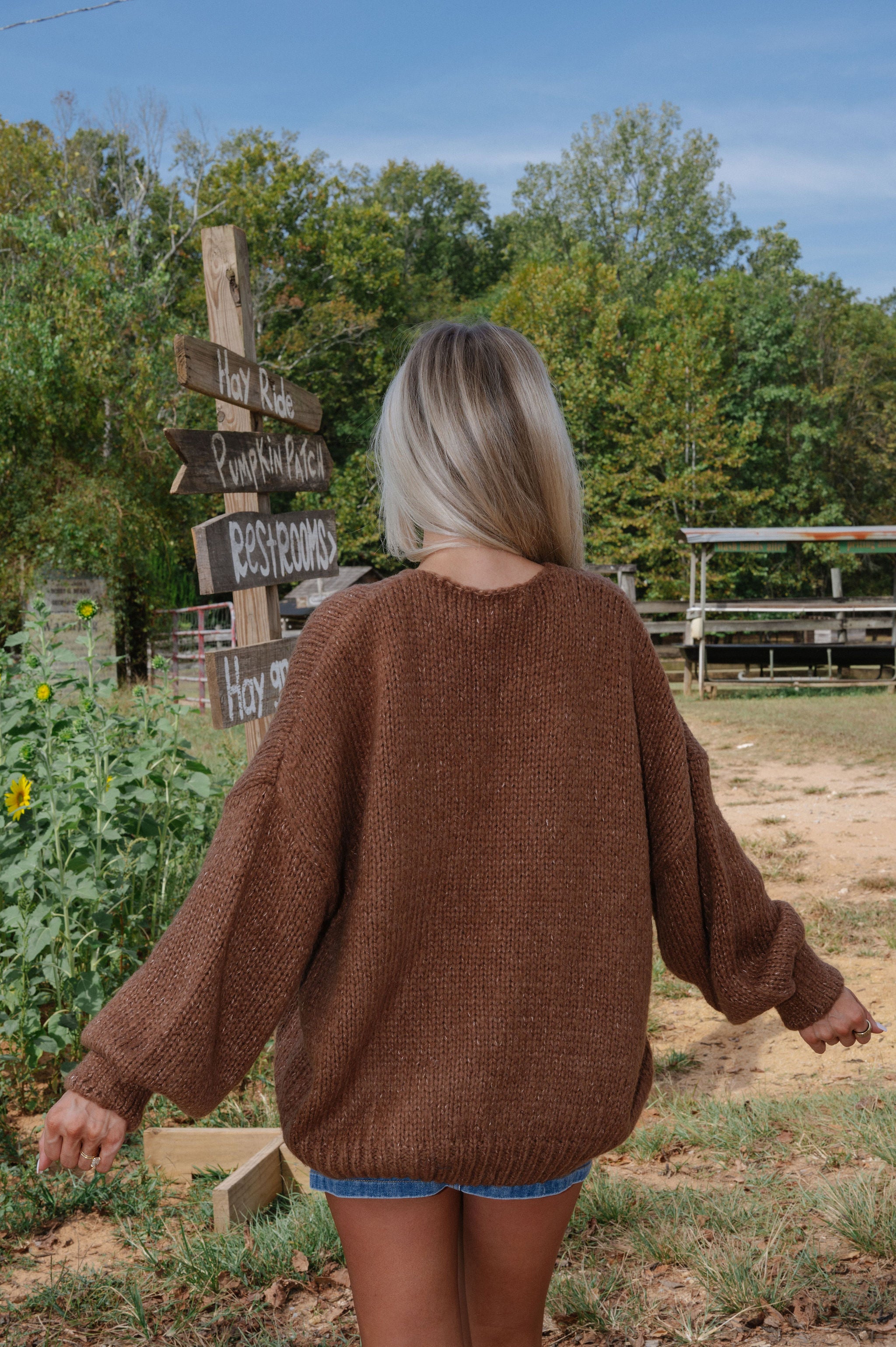 Huntley Tie Cardigan-Brown