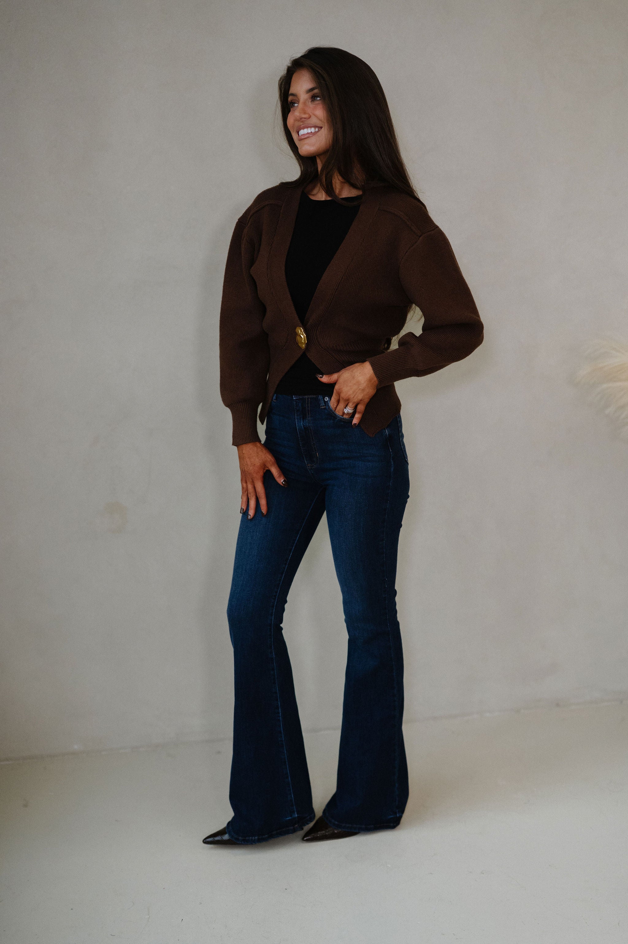 Lunden Cardigan-Brown