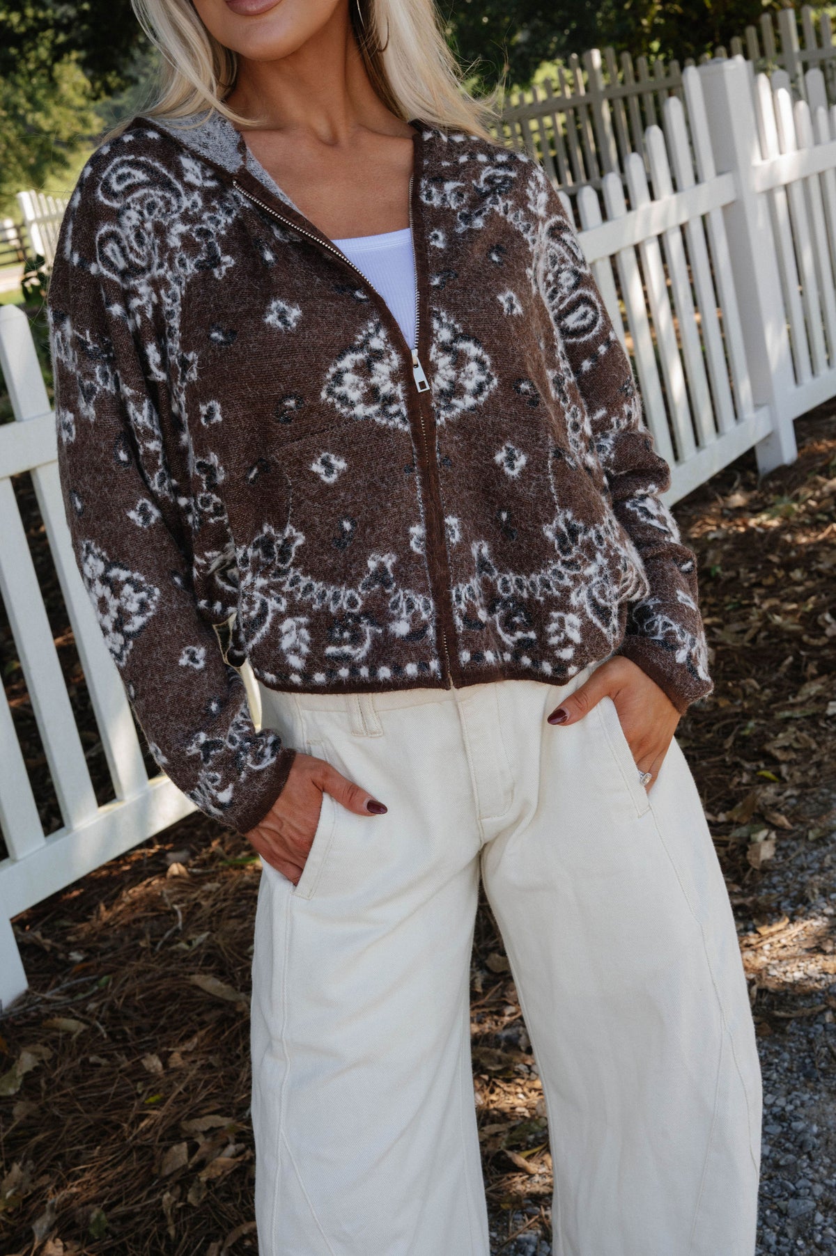 Tenny Knit Cardigan-Brown