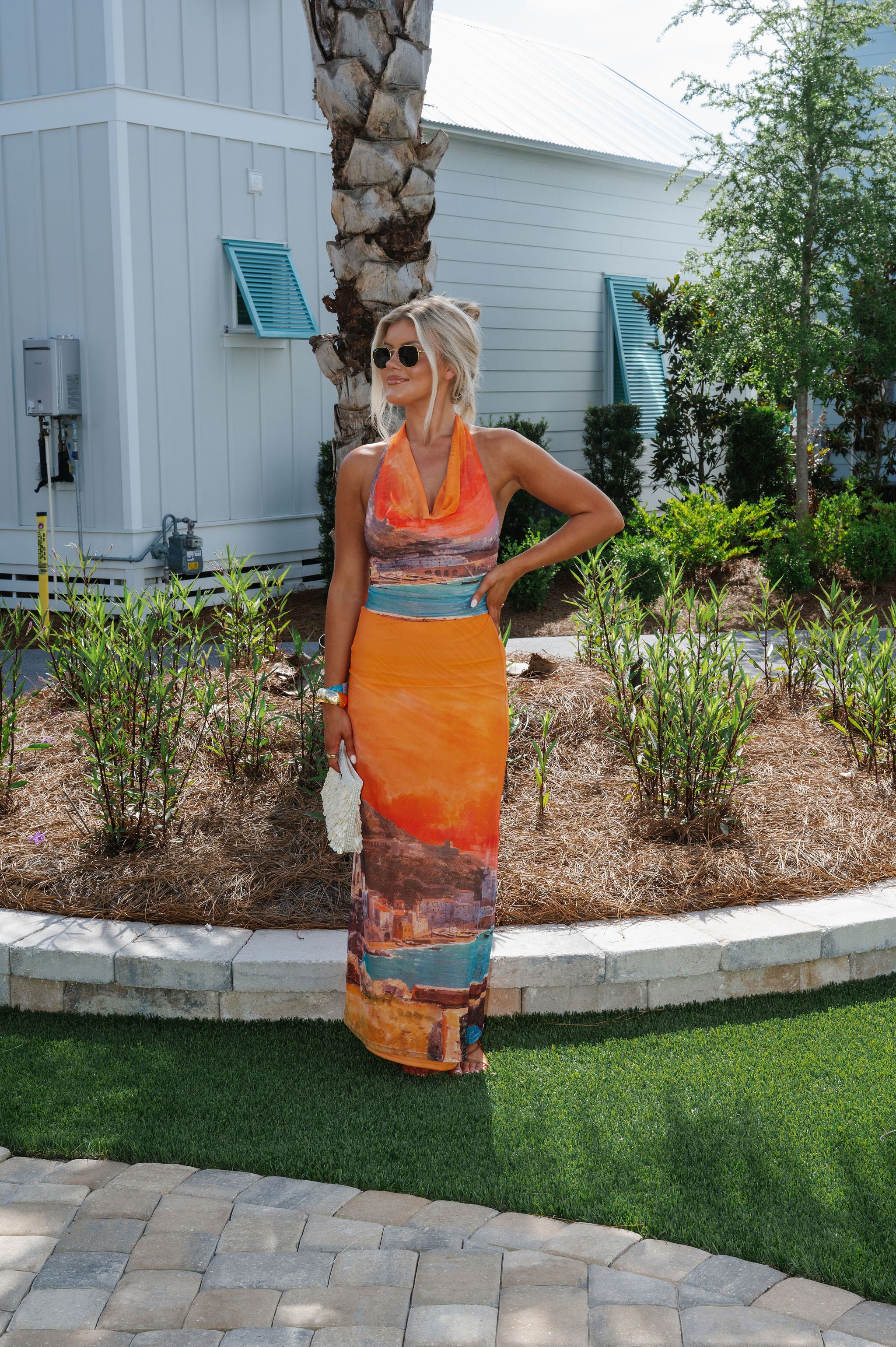 Riveria Skirt Set-Sunset