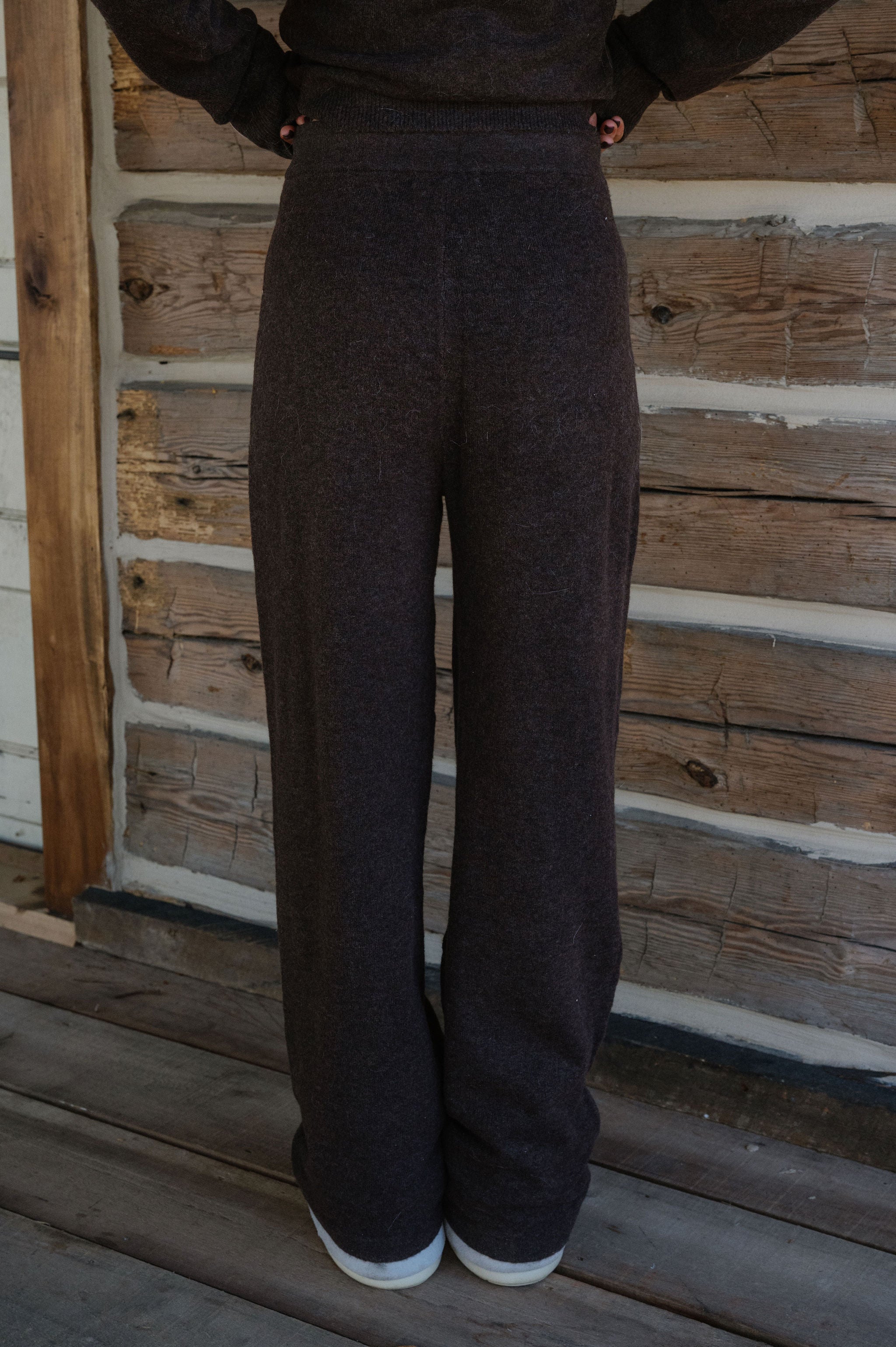 Zoe Sweater Pants Set-Brown