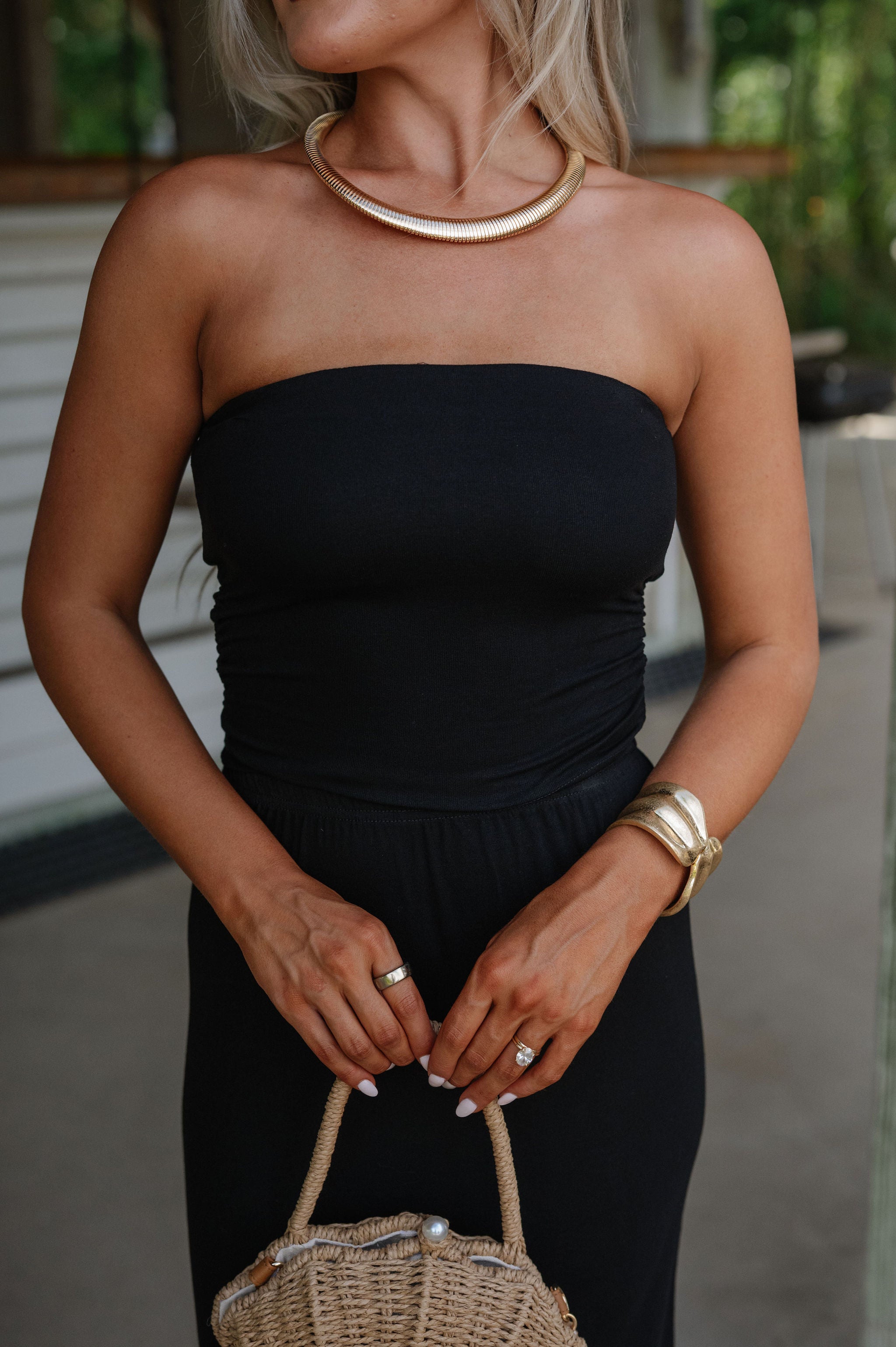 Lena Maxi Skirt Set-Black