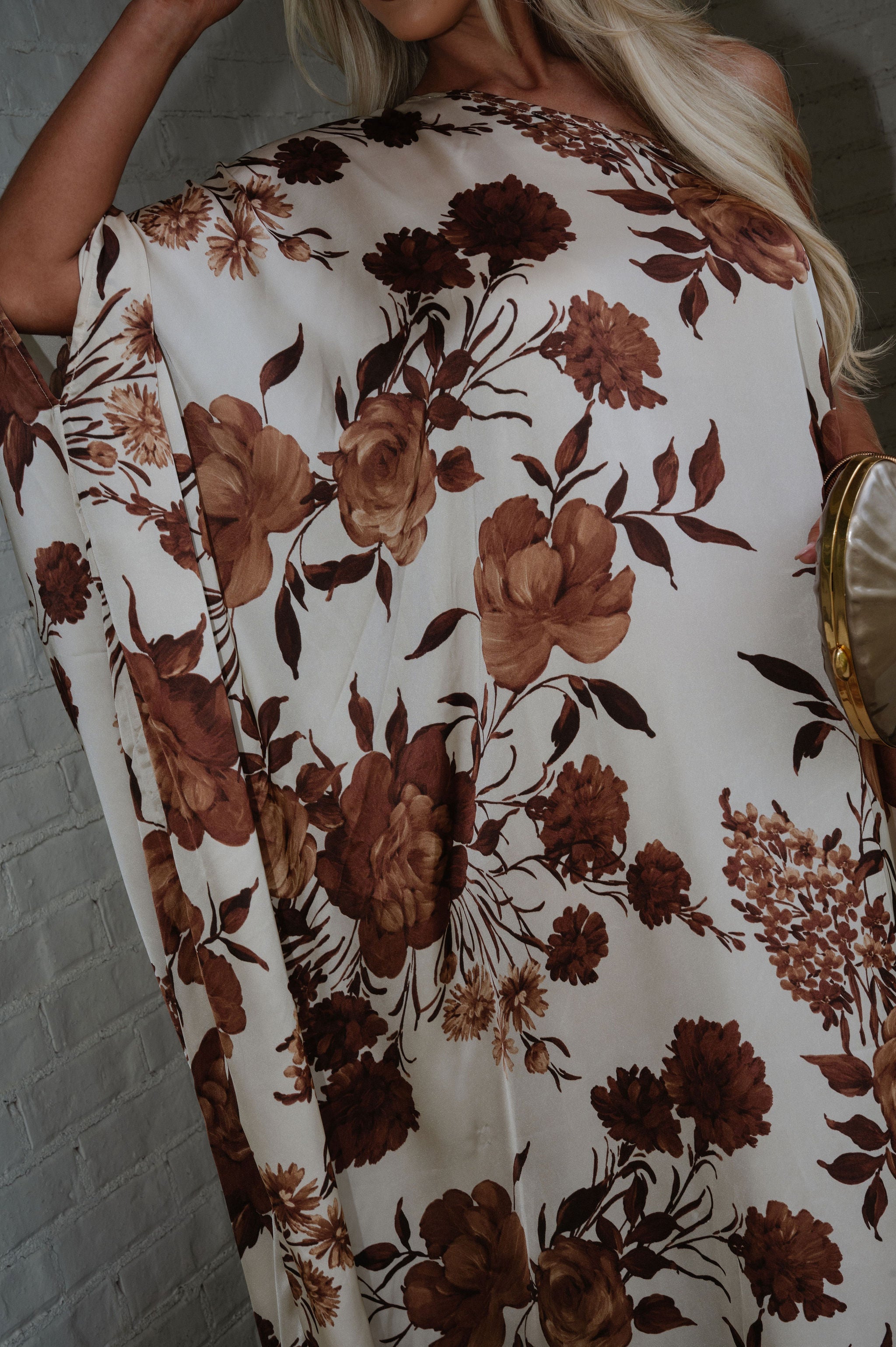 Brentwood Maxi Dress-Brown/Cream