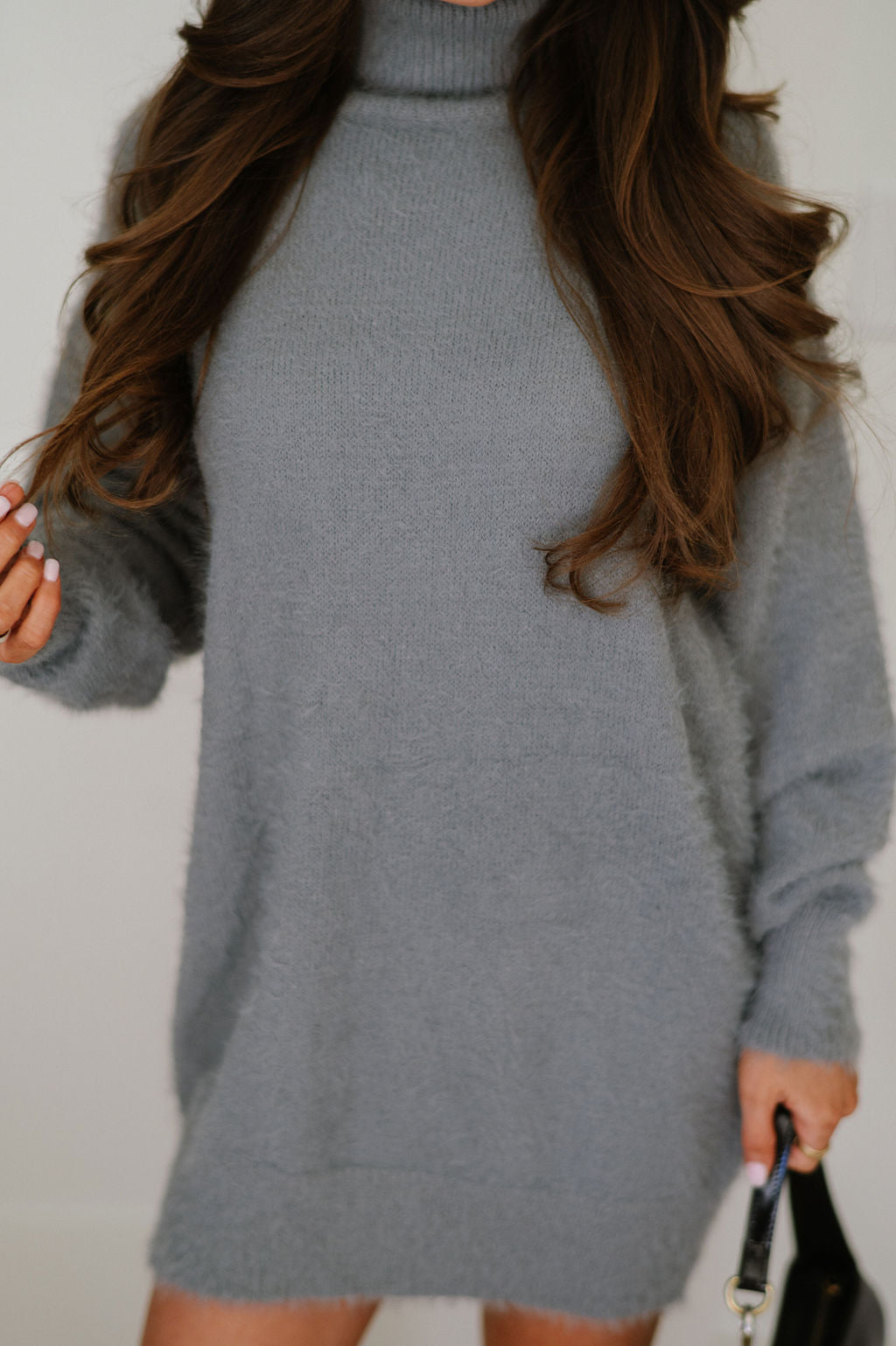 Tanner Sweater Dress-Charcoal