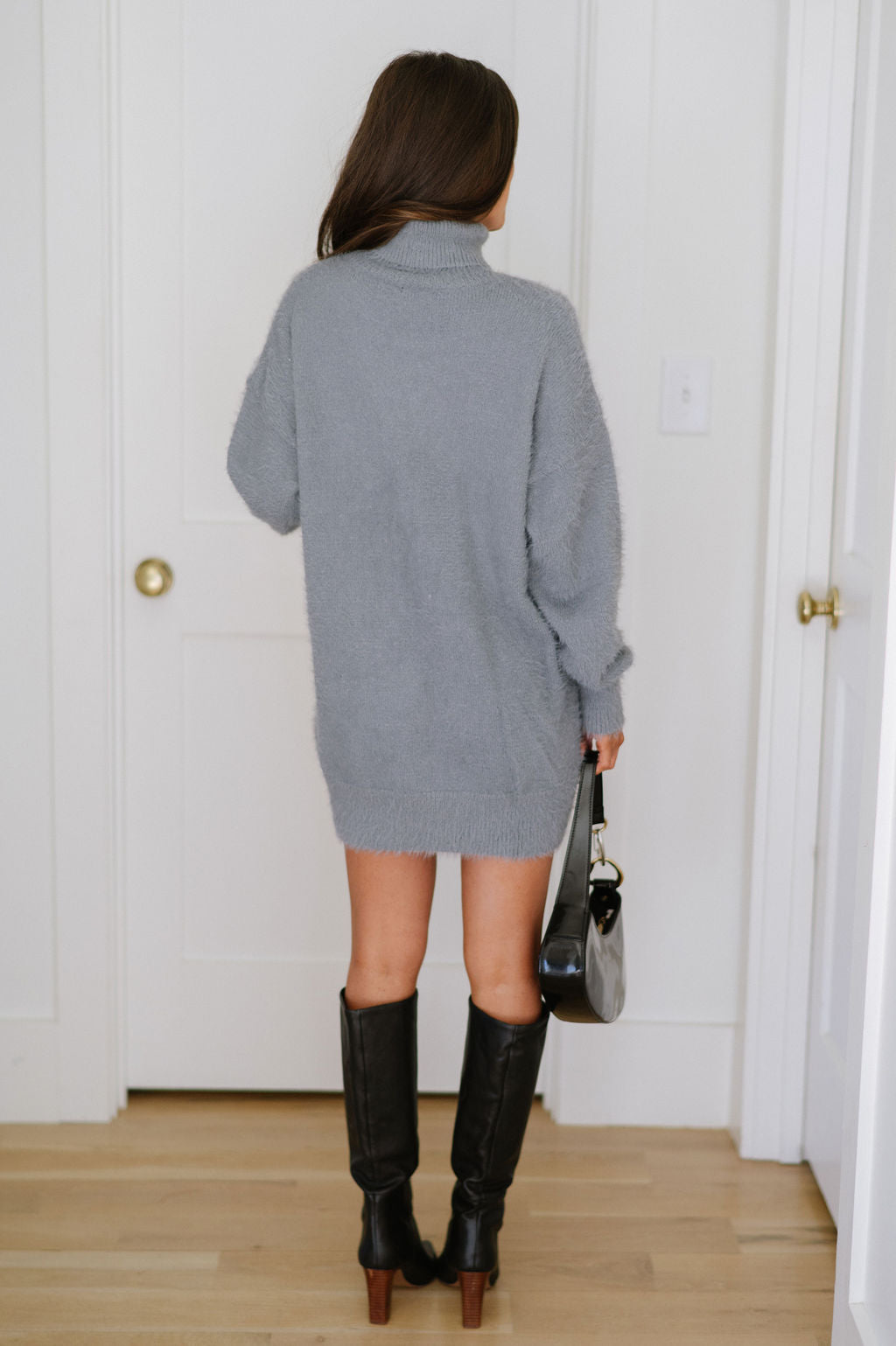 Tanner Sweater Dress-Charcoal