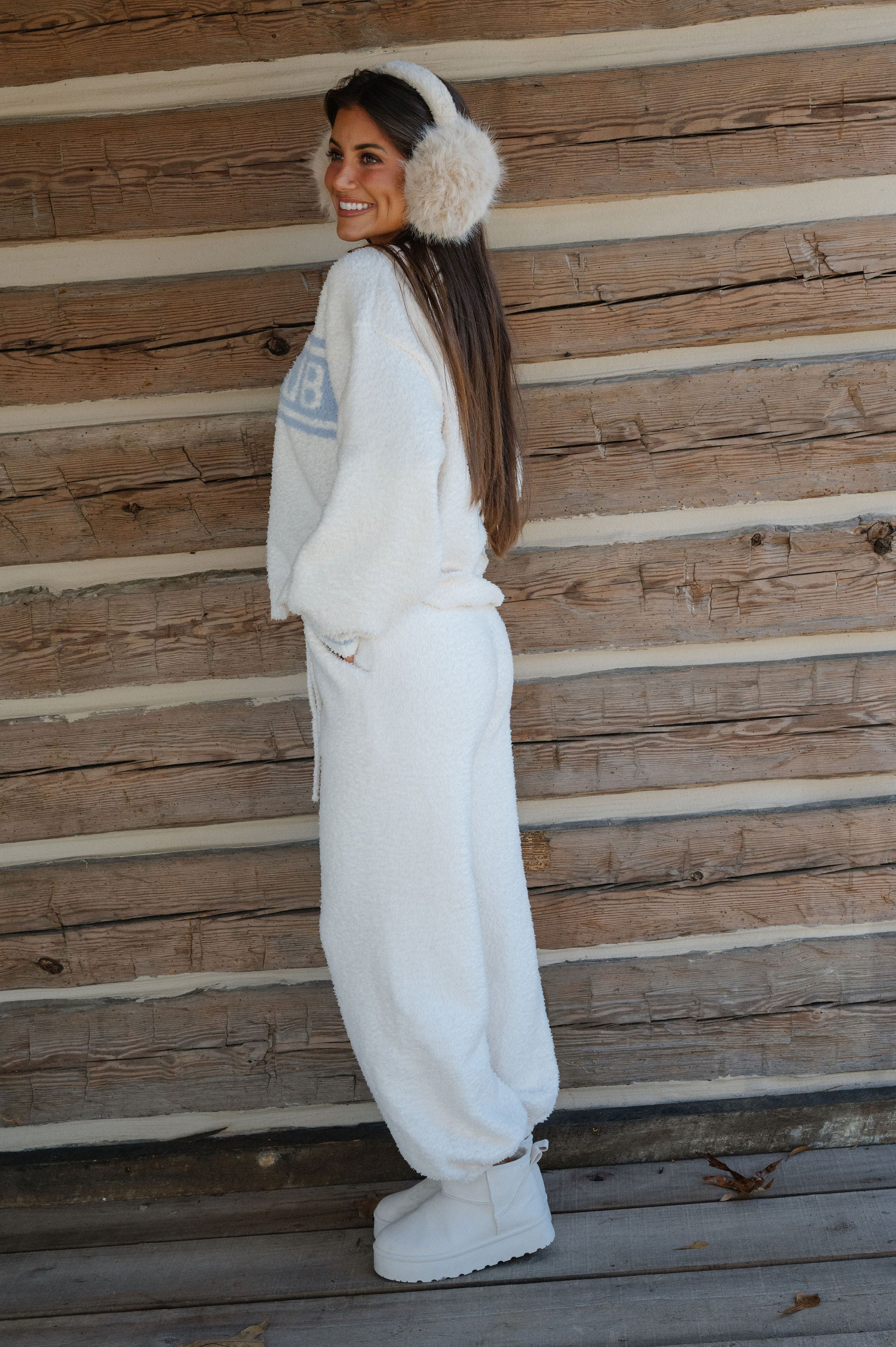 Knit Jogger Pants-Cream