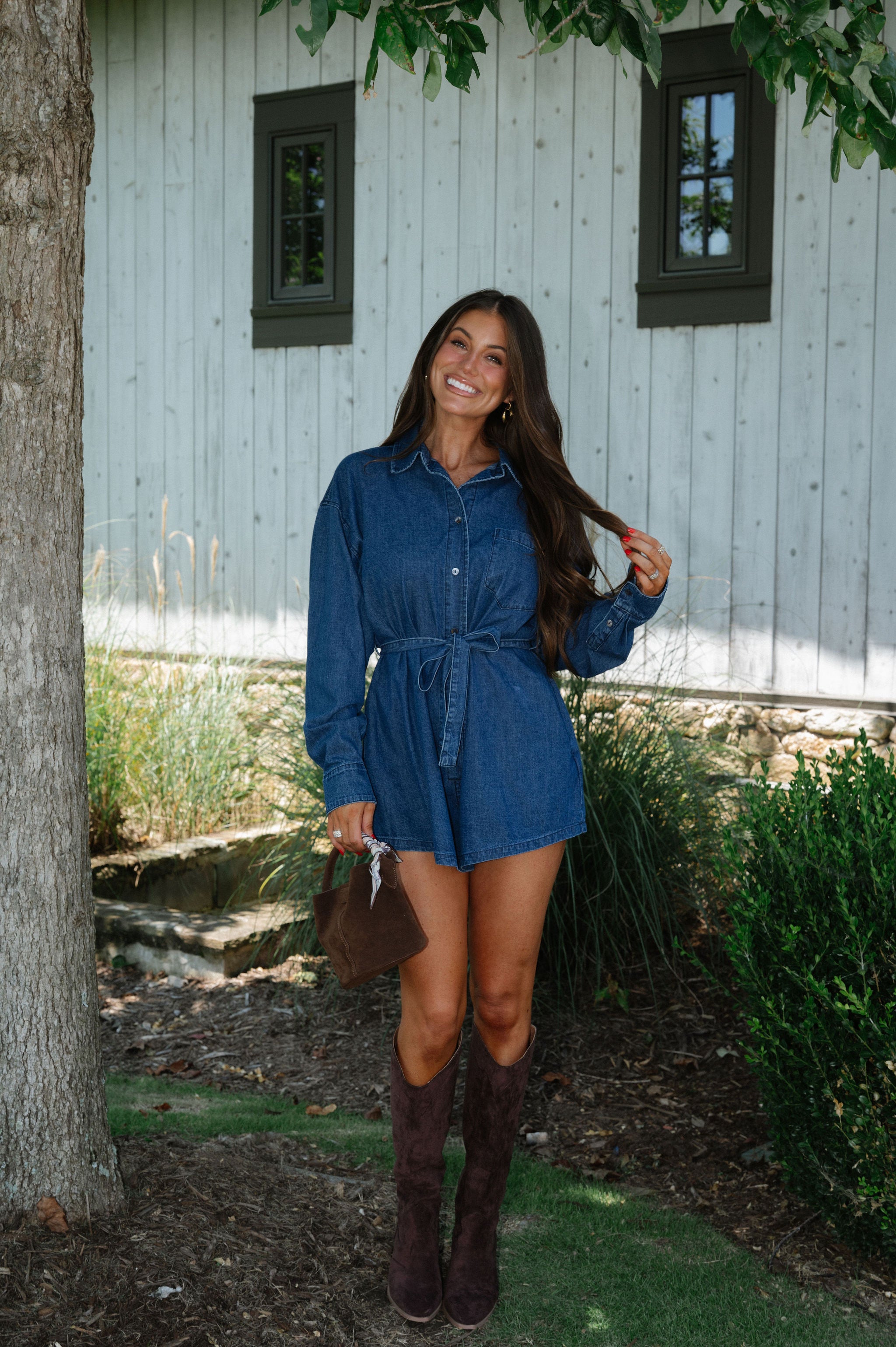Carol Denim Romper