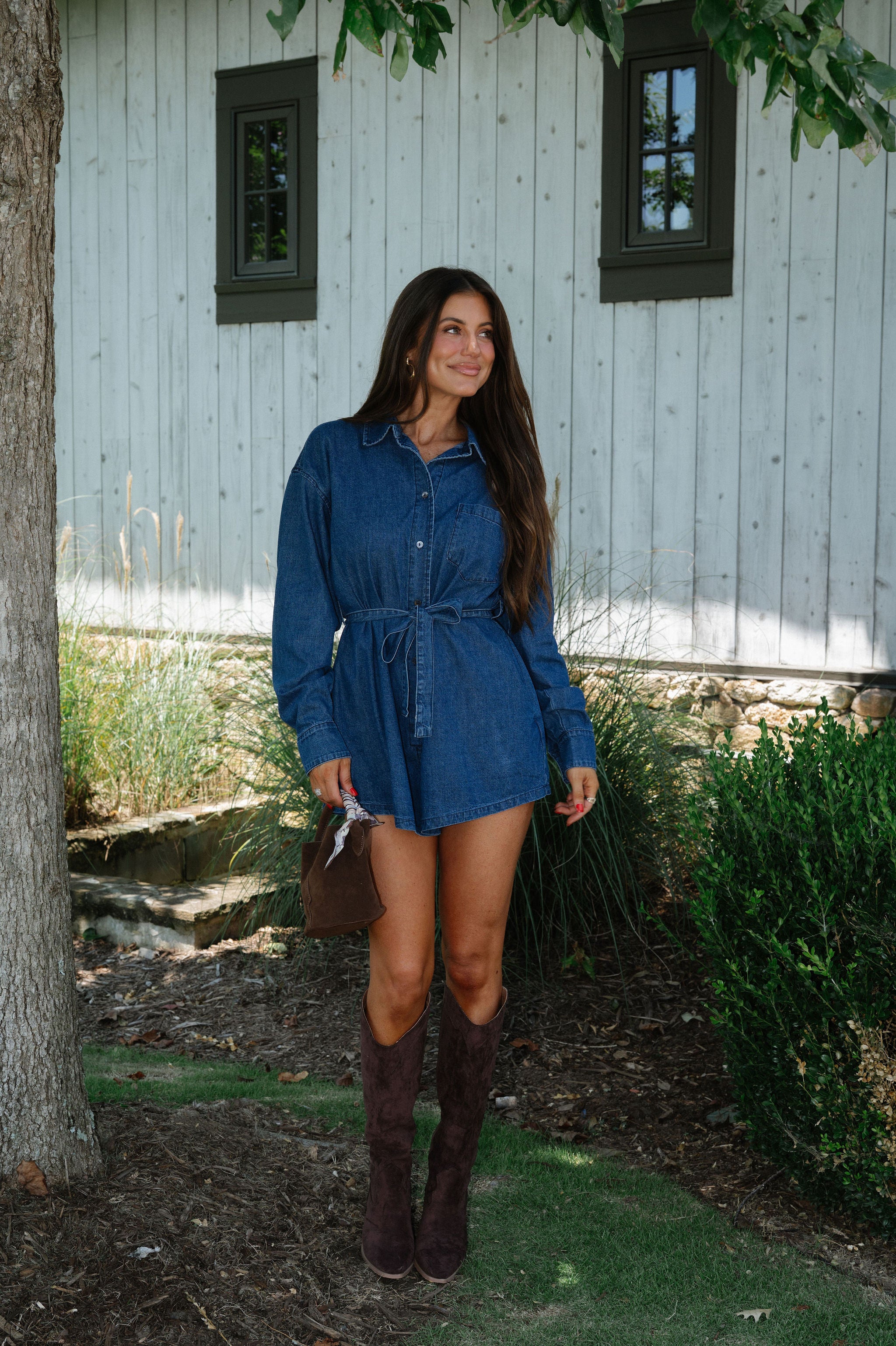 Carol Denim Romper