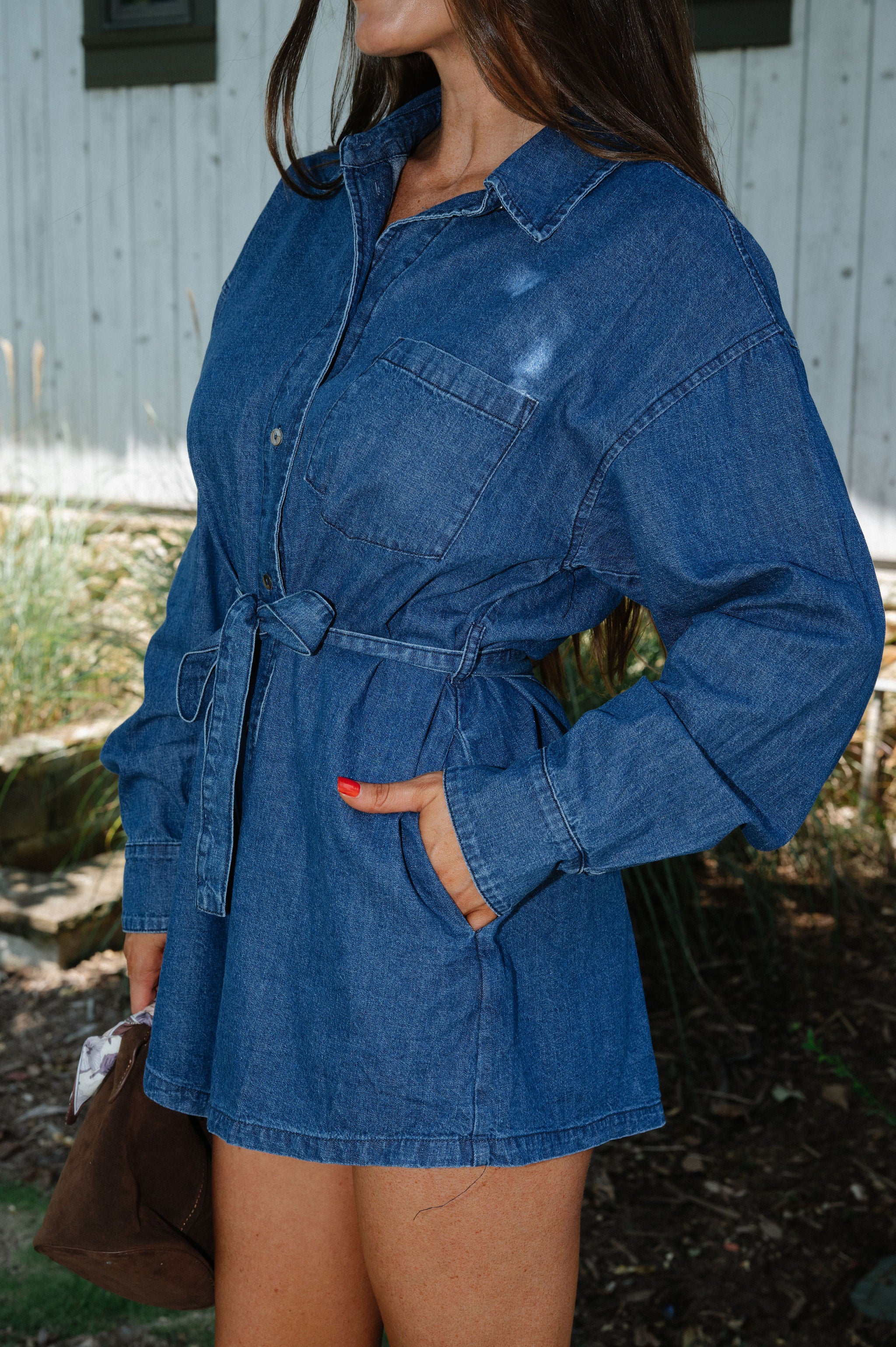 Carol Denim Romper