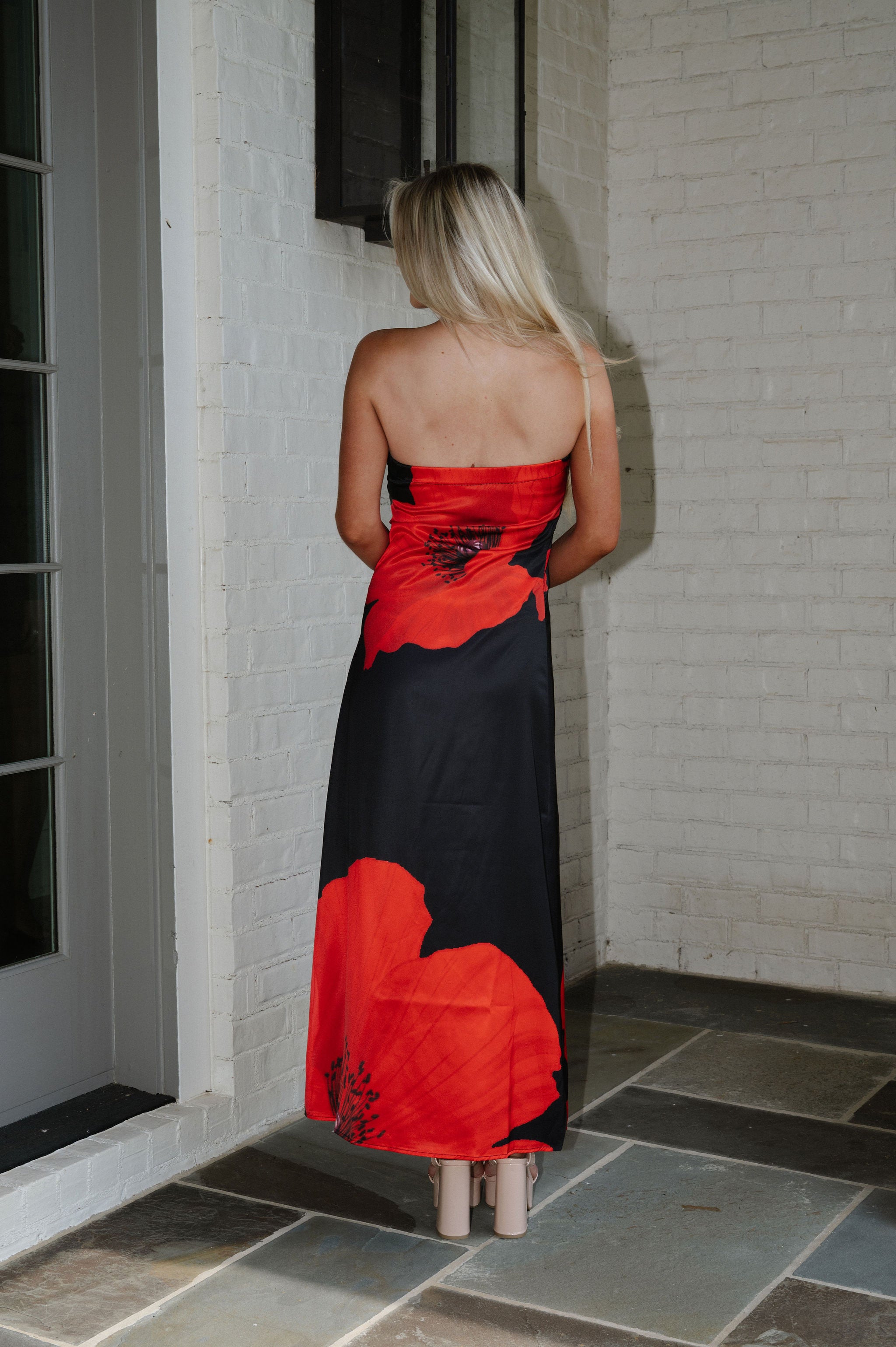 Amelia Floral Maxi Dress-Black