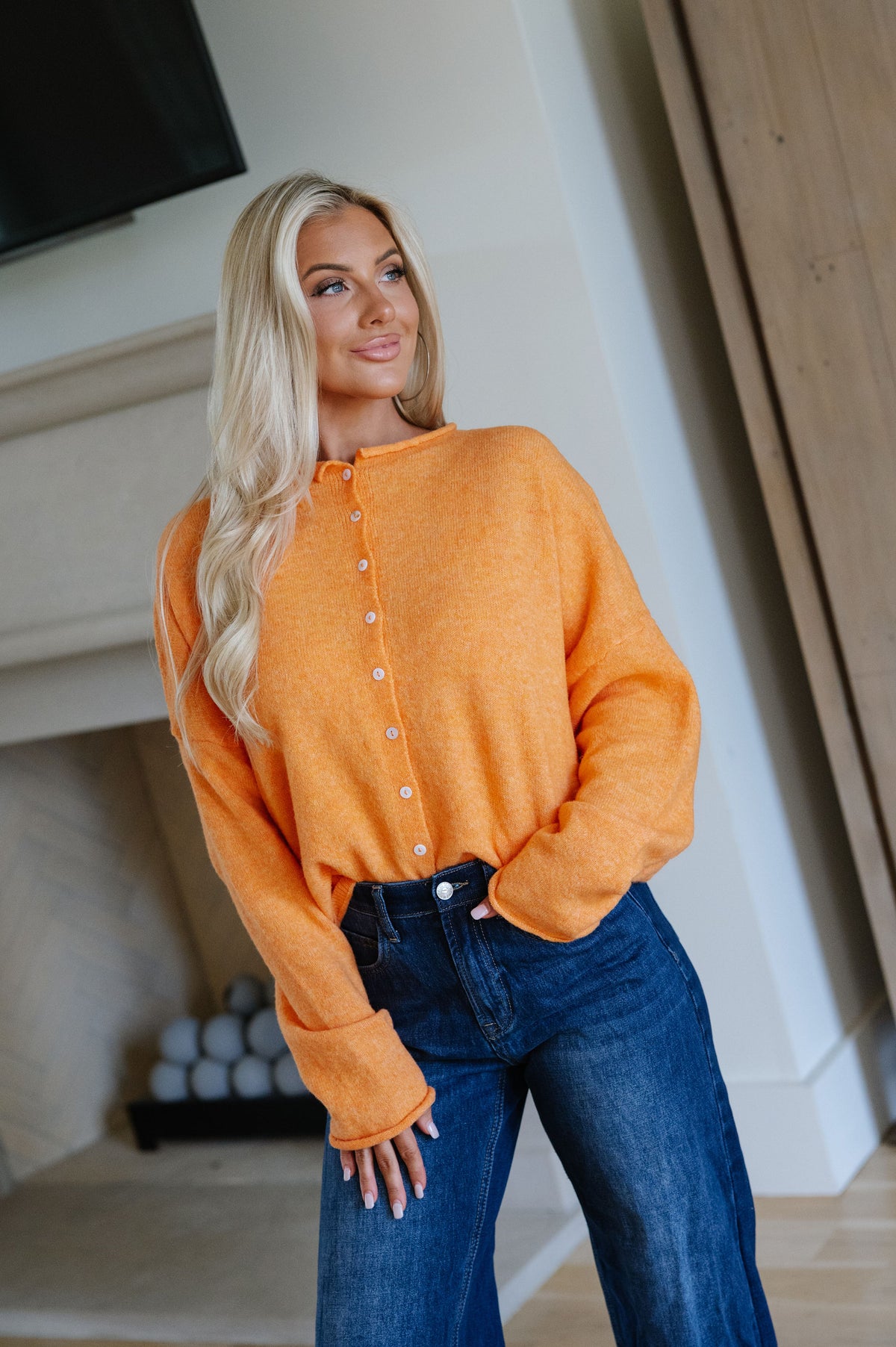 Victoria Cardigan-Orange