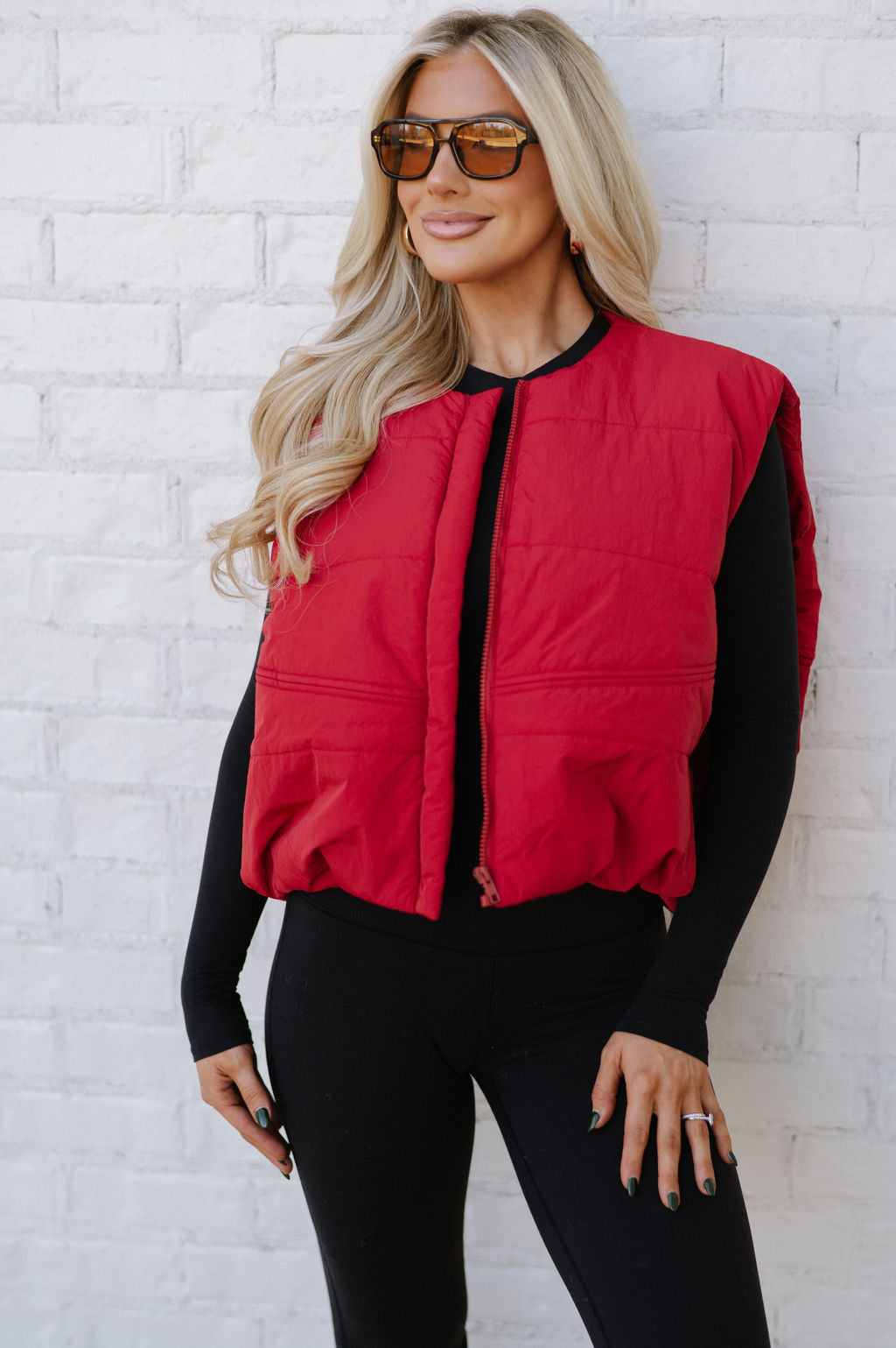 Louie Puffer Vest- Red