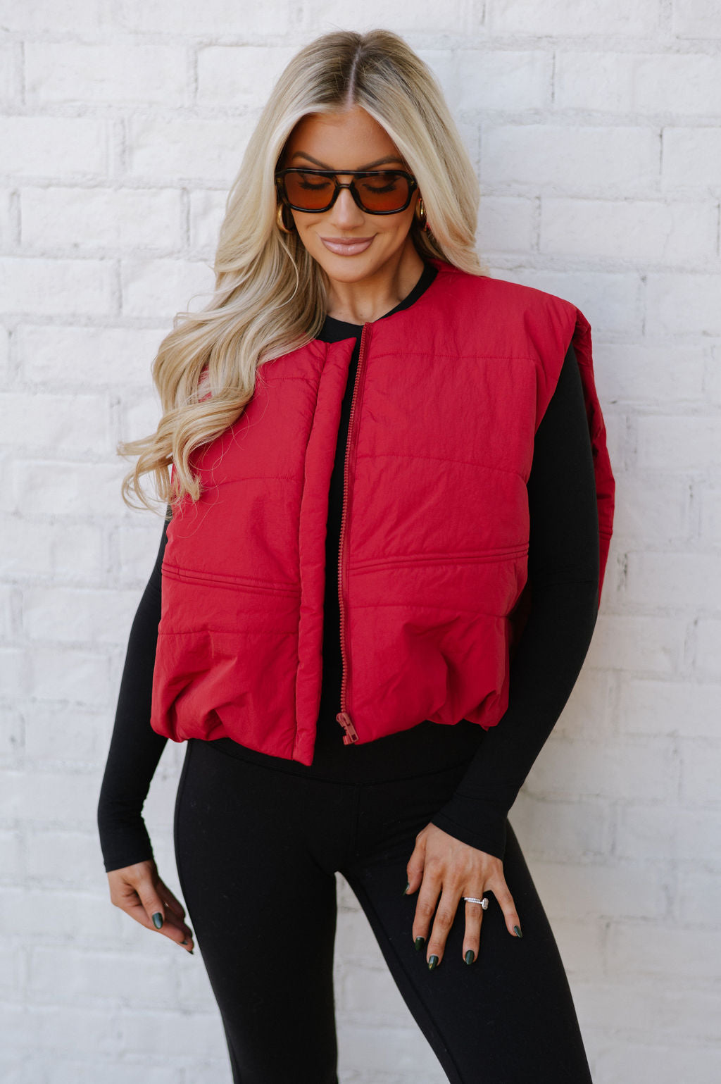 Louie Puffer Vest- Red