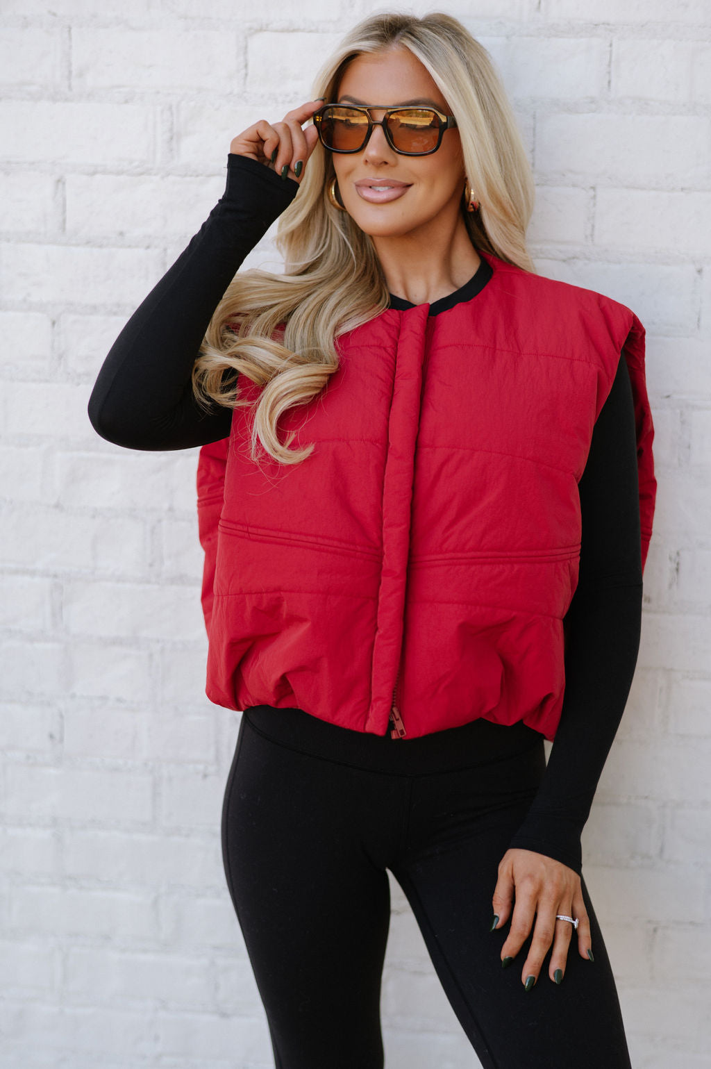 Louie Puffer Vest- Red