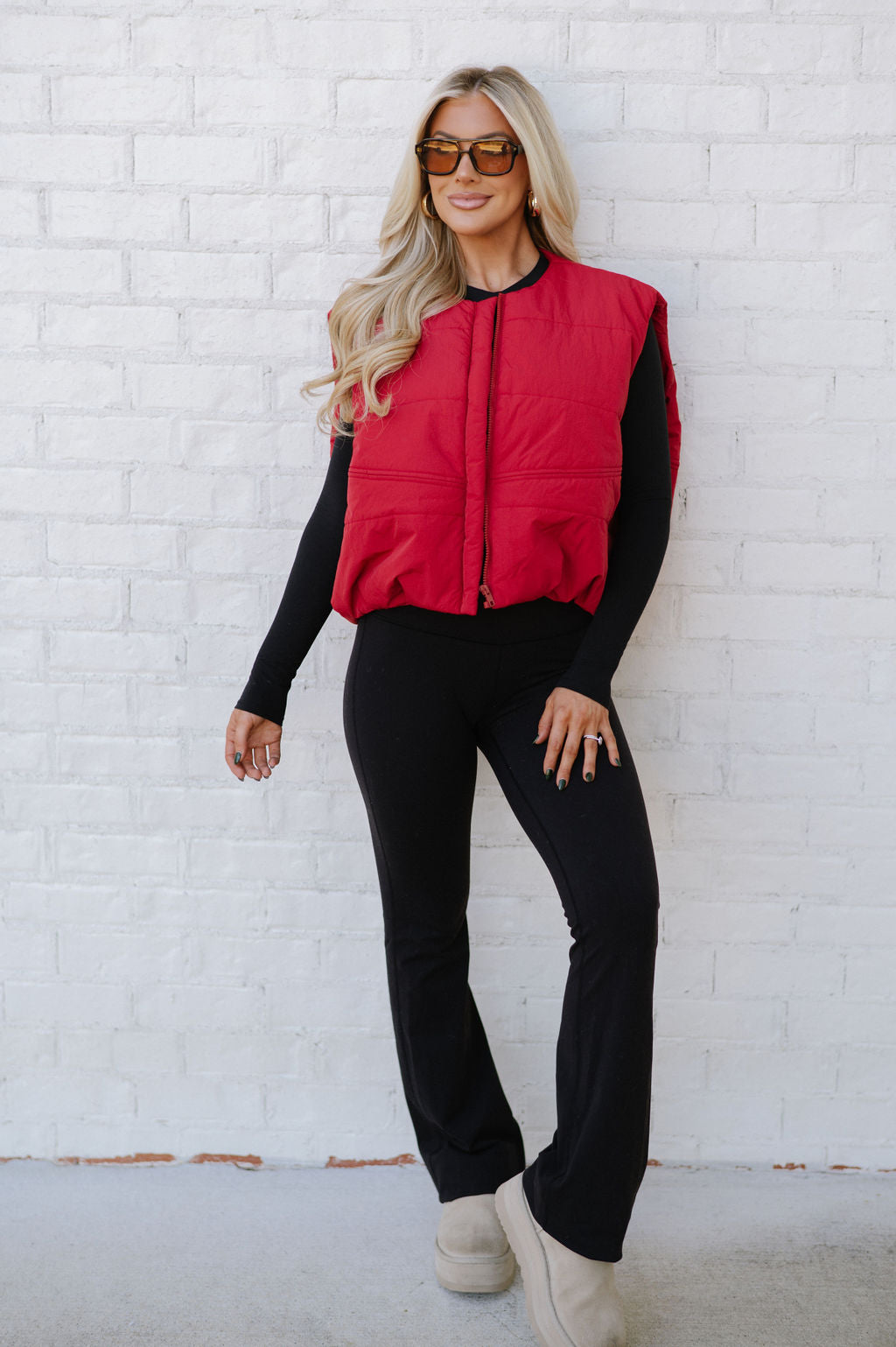 Louie Puffer Vest- Red