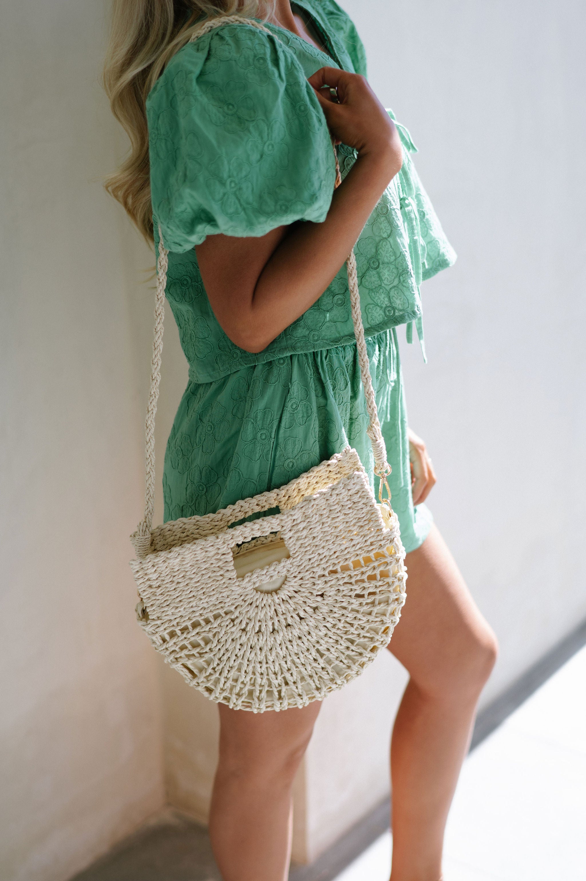 Gracie Half Moon Bag - Ivory