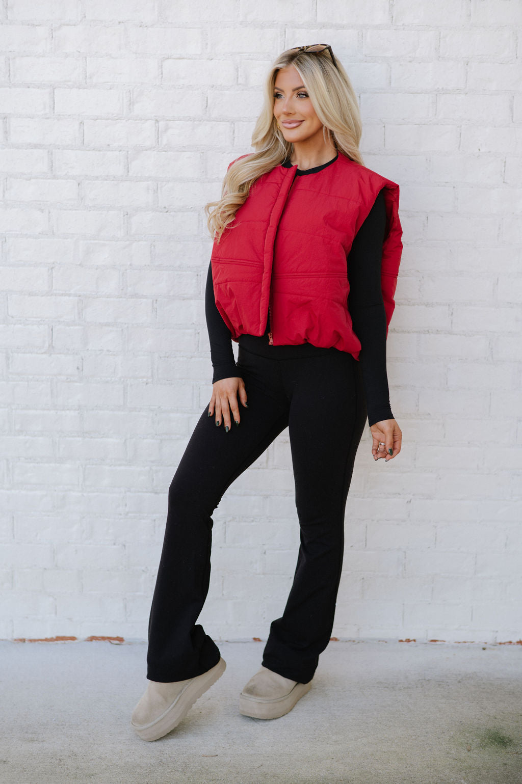 Louie Puffer Vest- Red