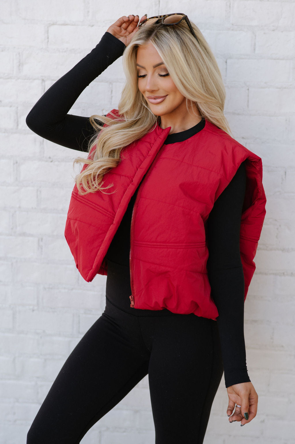 Louie Puffer Vest- Red