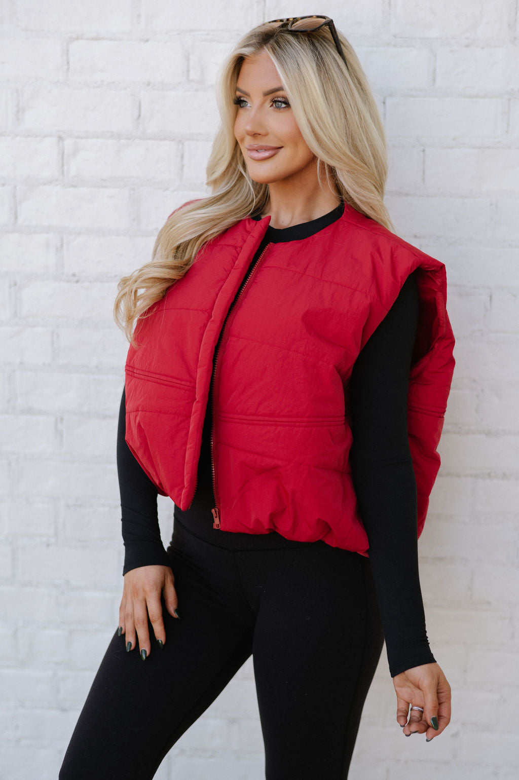 Louie Puffer Vest- Red