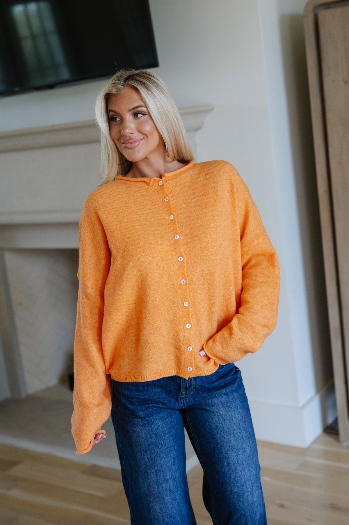 Victoria Cardigan-Orange
