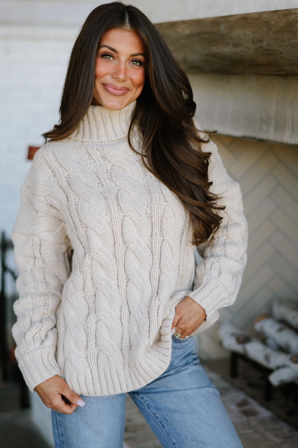 Bowden Chunky Sweater- Ecru