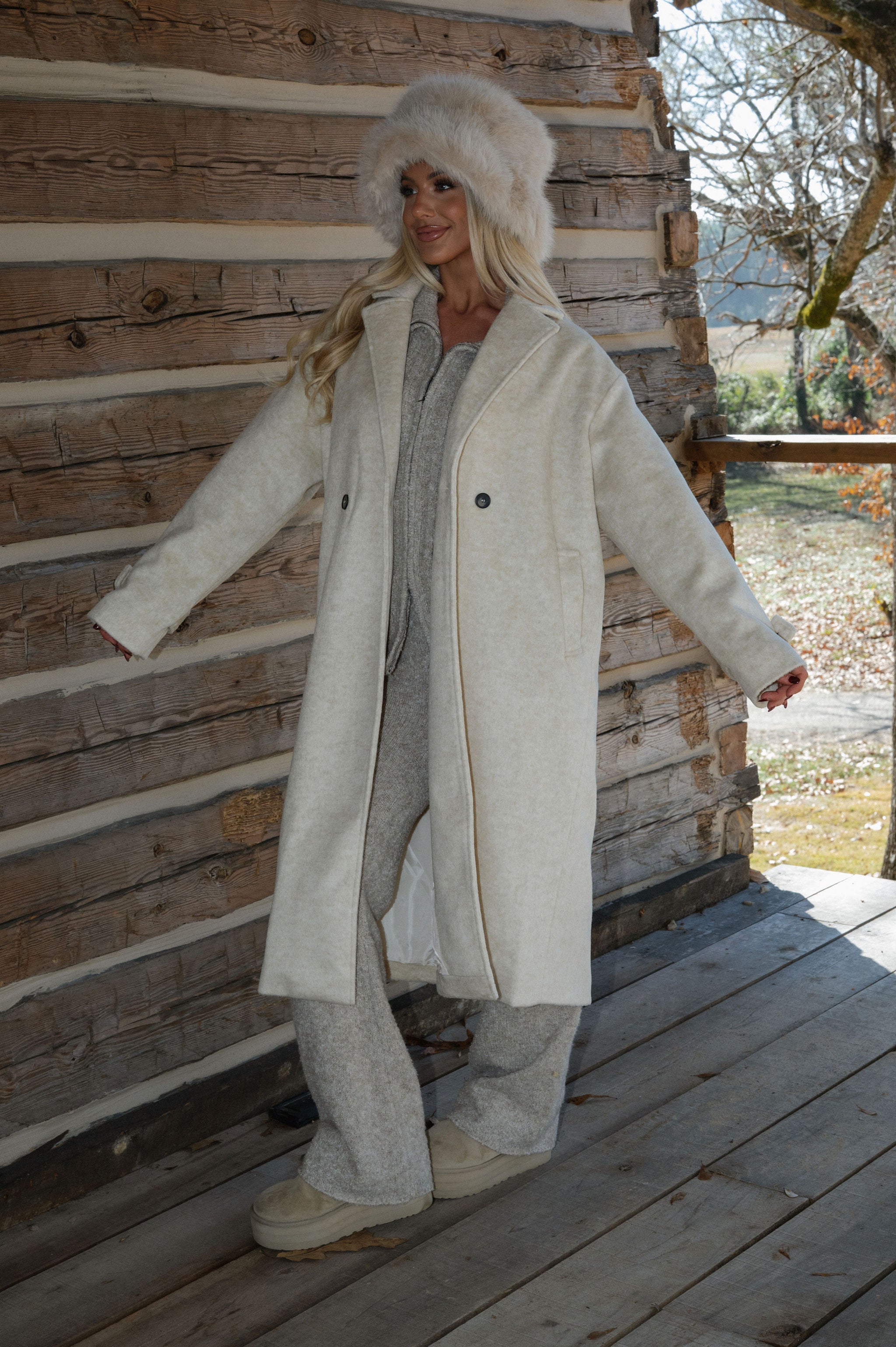 Andria Wool Coat-Cream