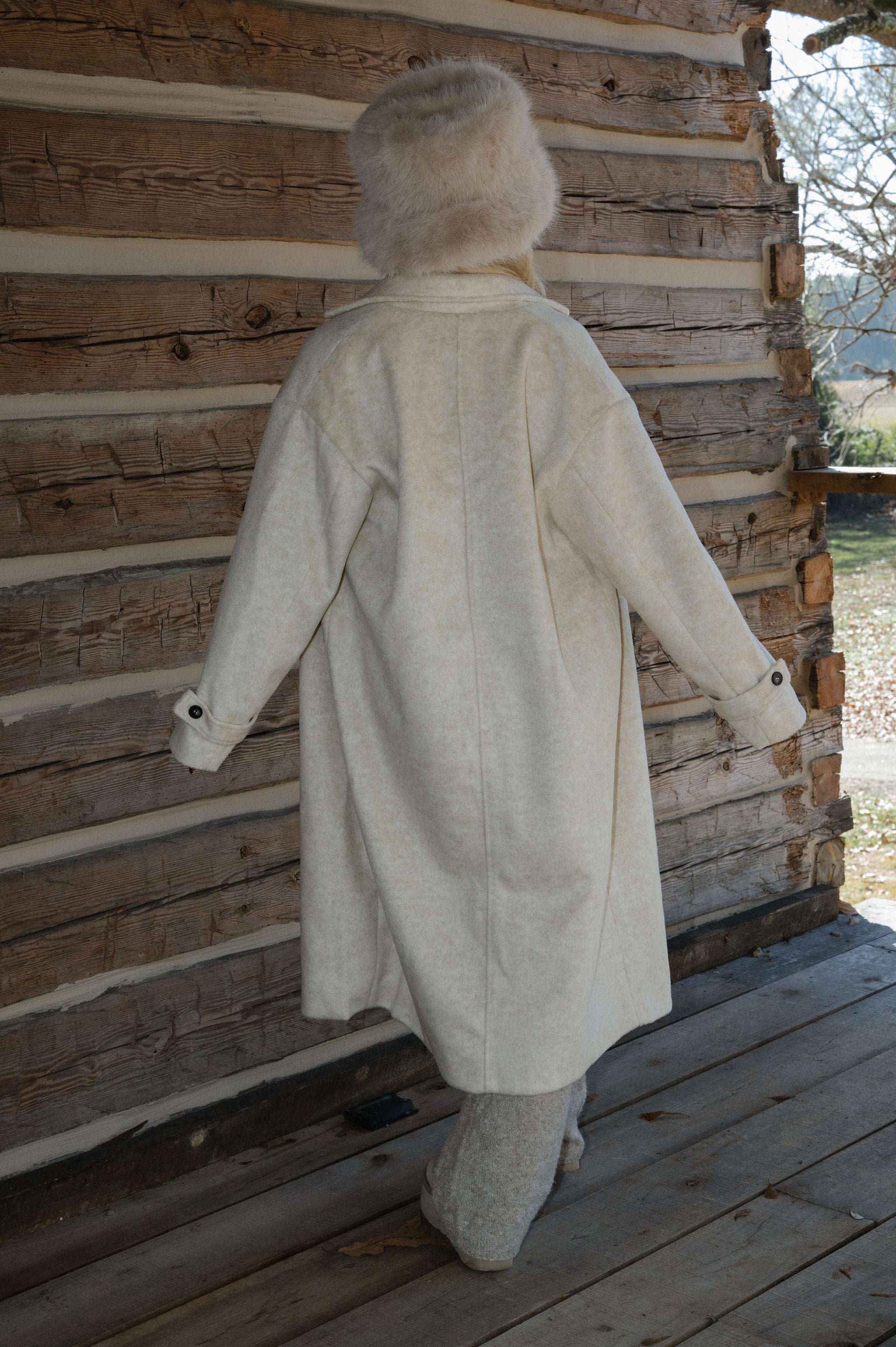 Andria Wool Coat-Cream