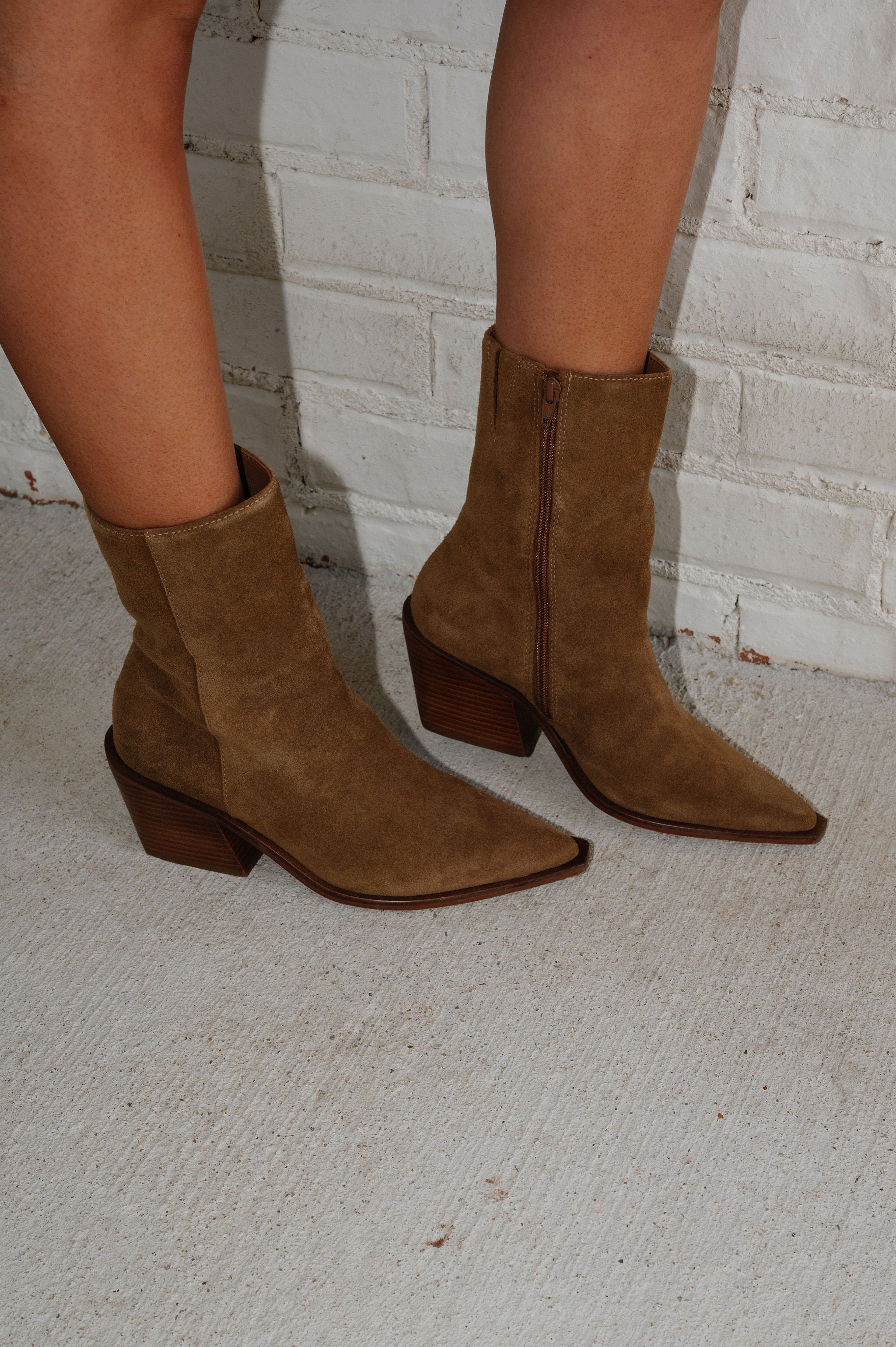 Cleo Bootie-Bourbon Suede