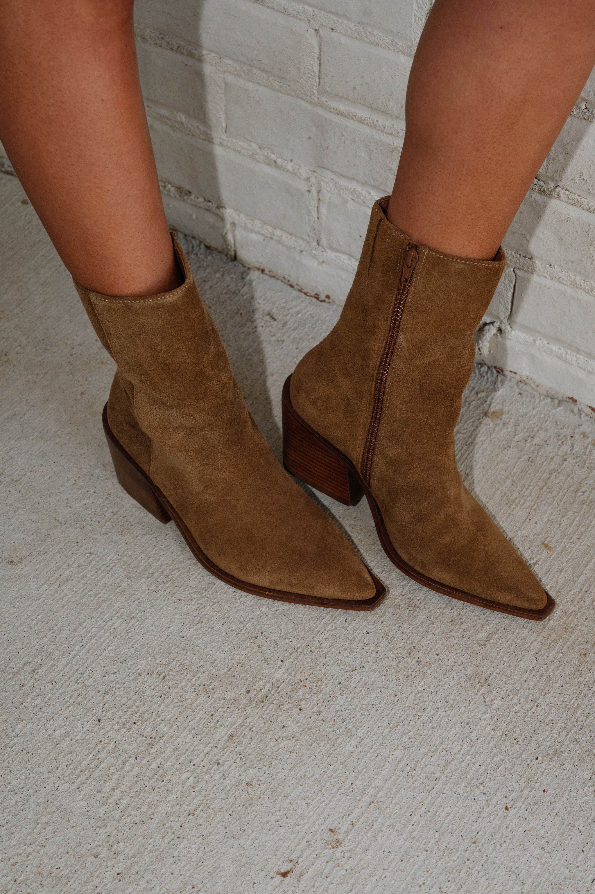 Cleo Bootie-Bourbon Suede