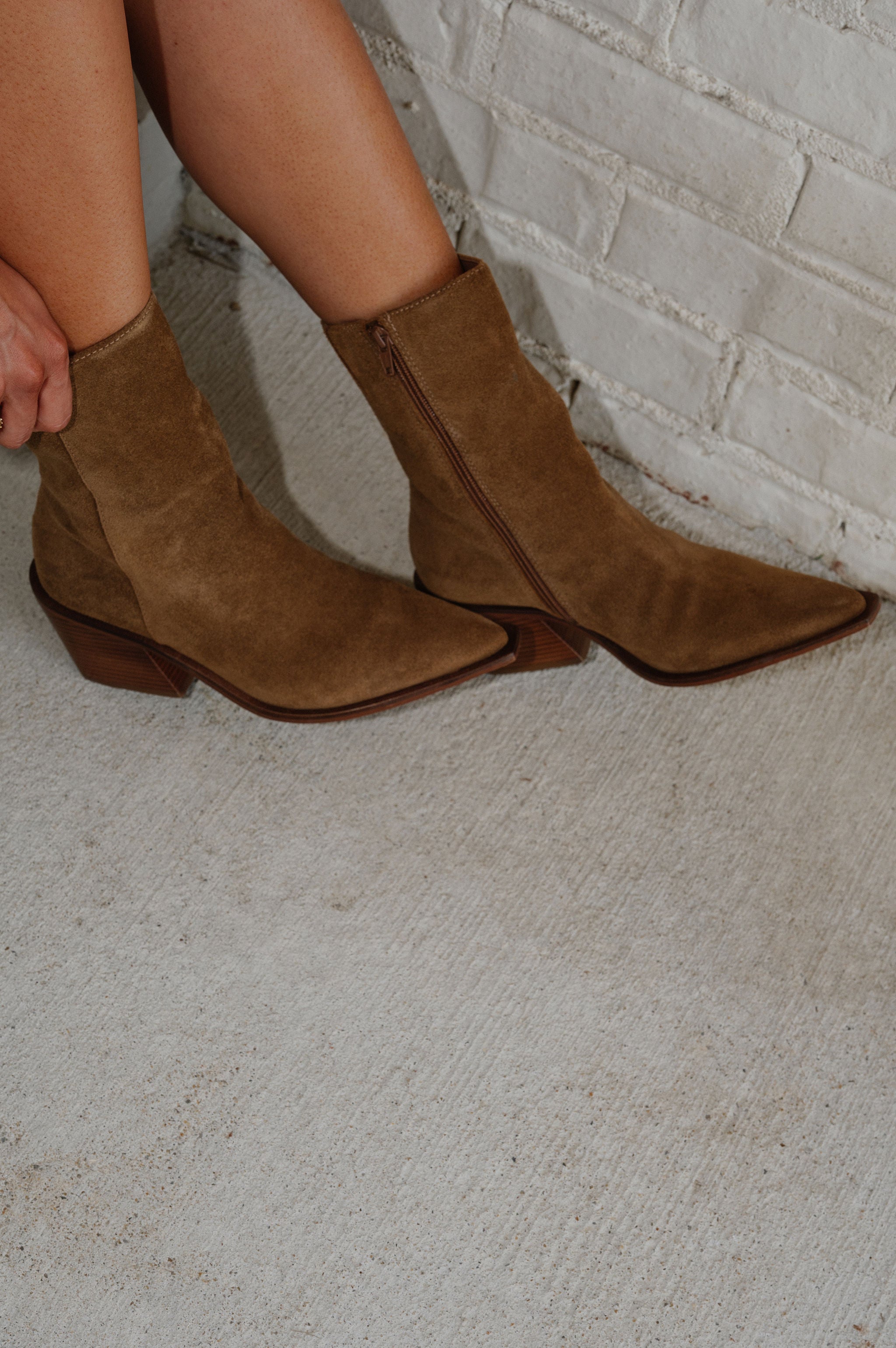 Cleo Bootie-Bourbon Suede