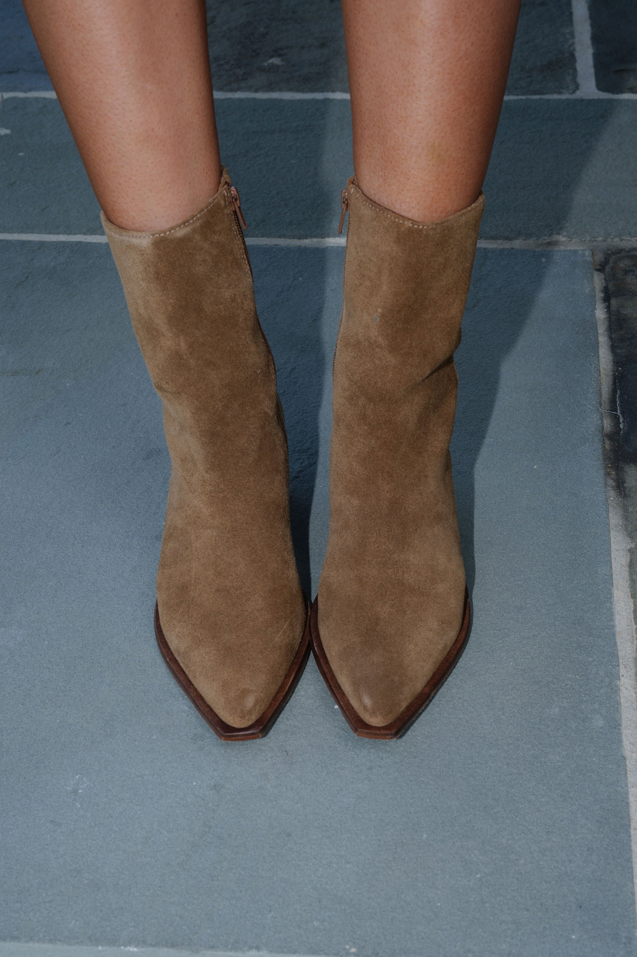 Cleo Bootie-Bourbon Suede