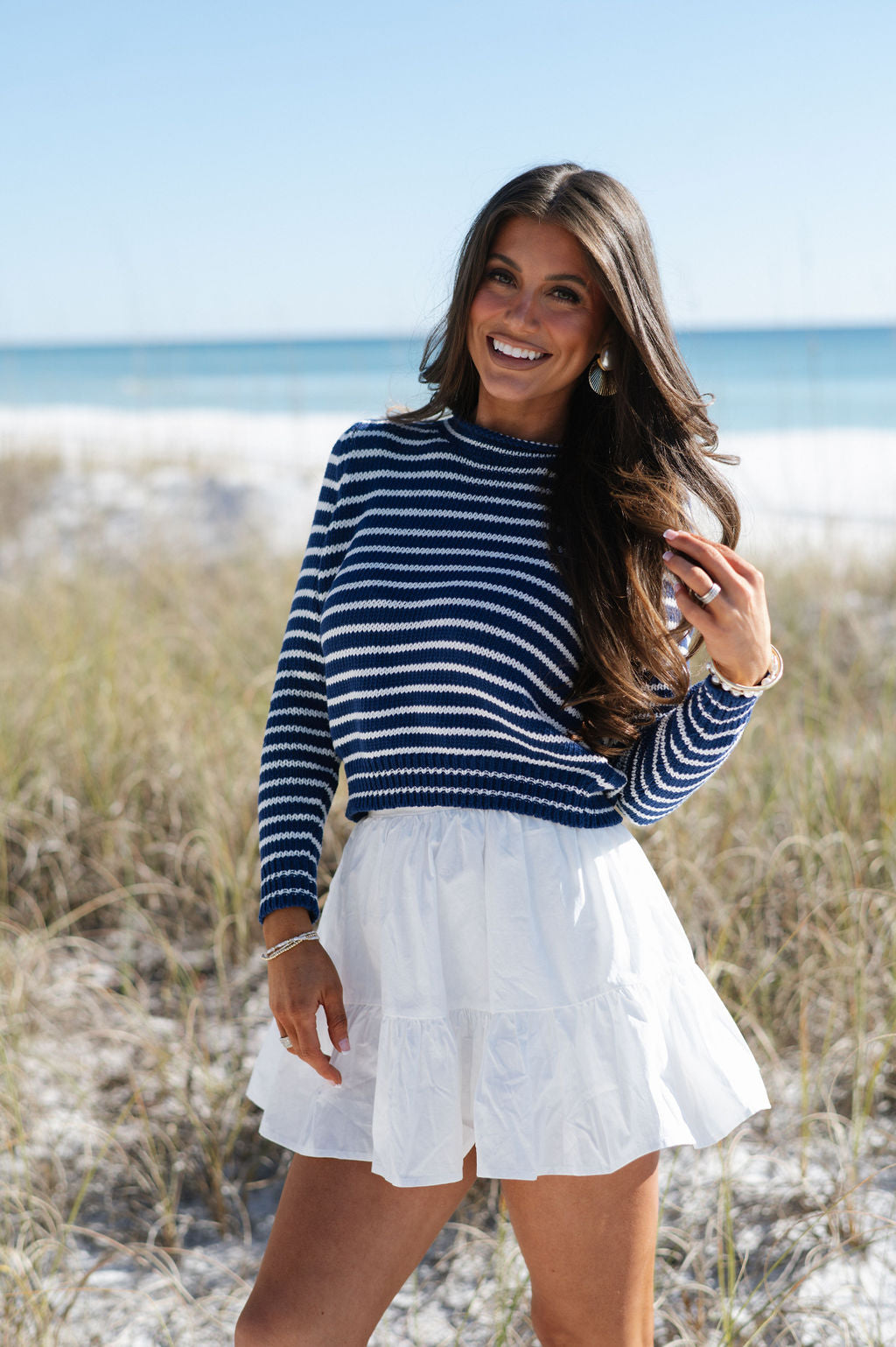 Sabrina Sweater-Blue/White